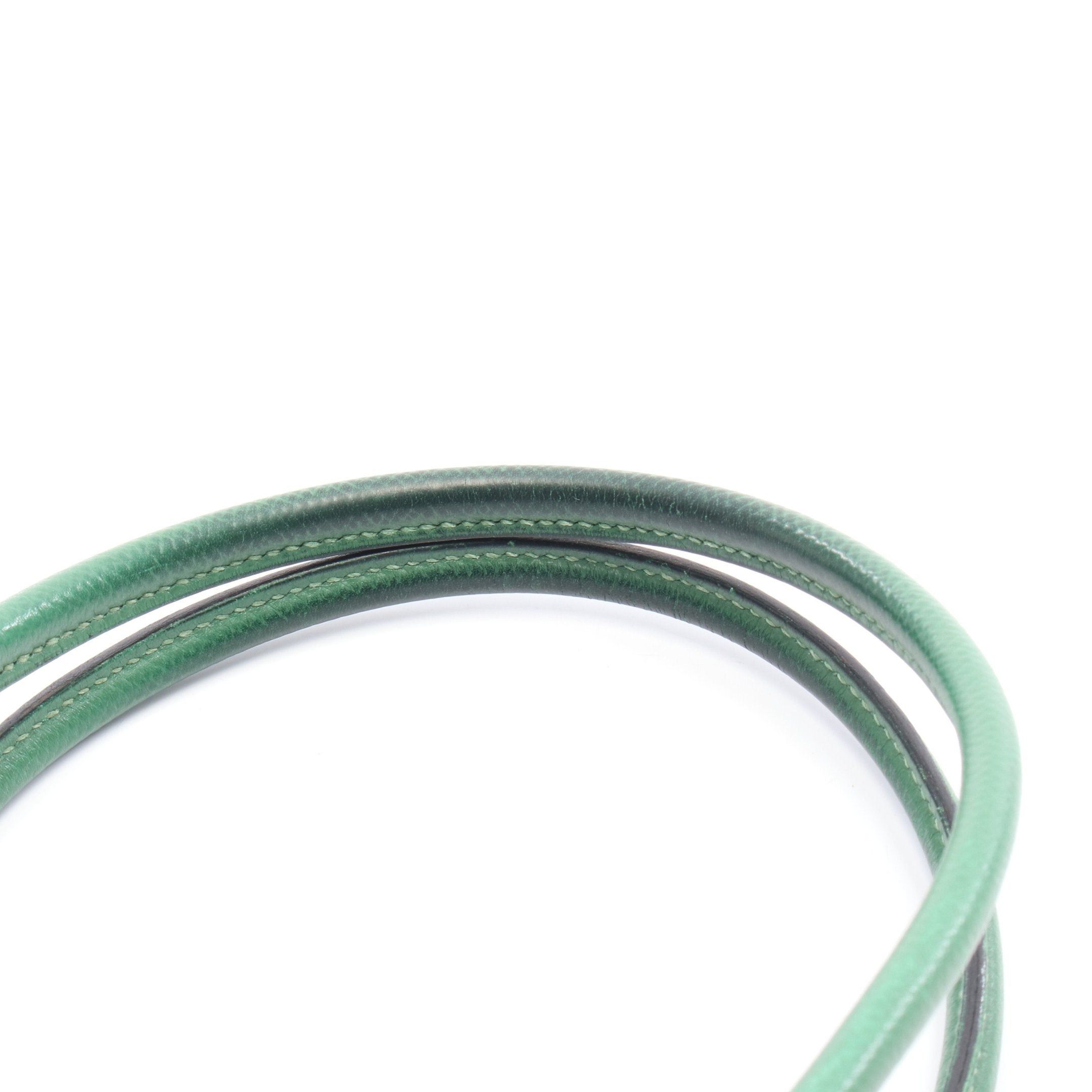 Hermes Hermes Mini Plume 20 Handbag Veau Epsom Navy Green Gold Hardware □G Stamp Size ONE SIZE - 8 Thumbnail