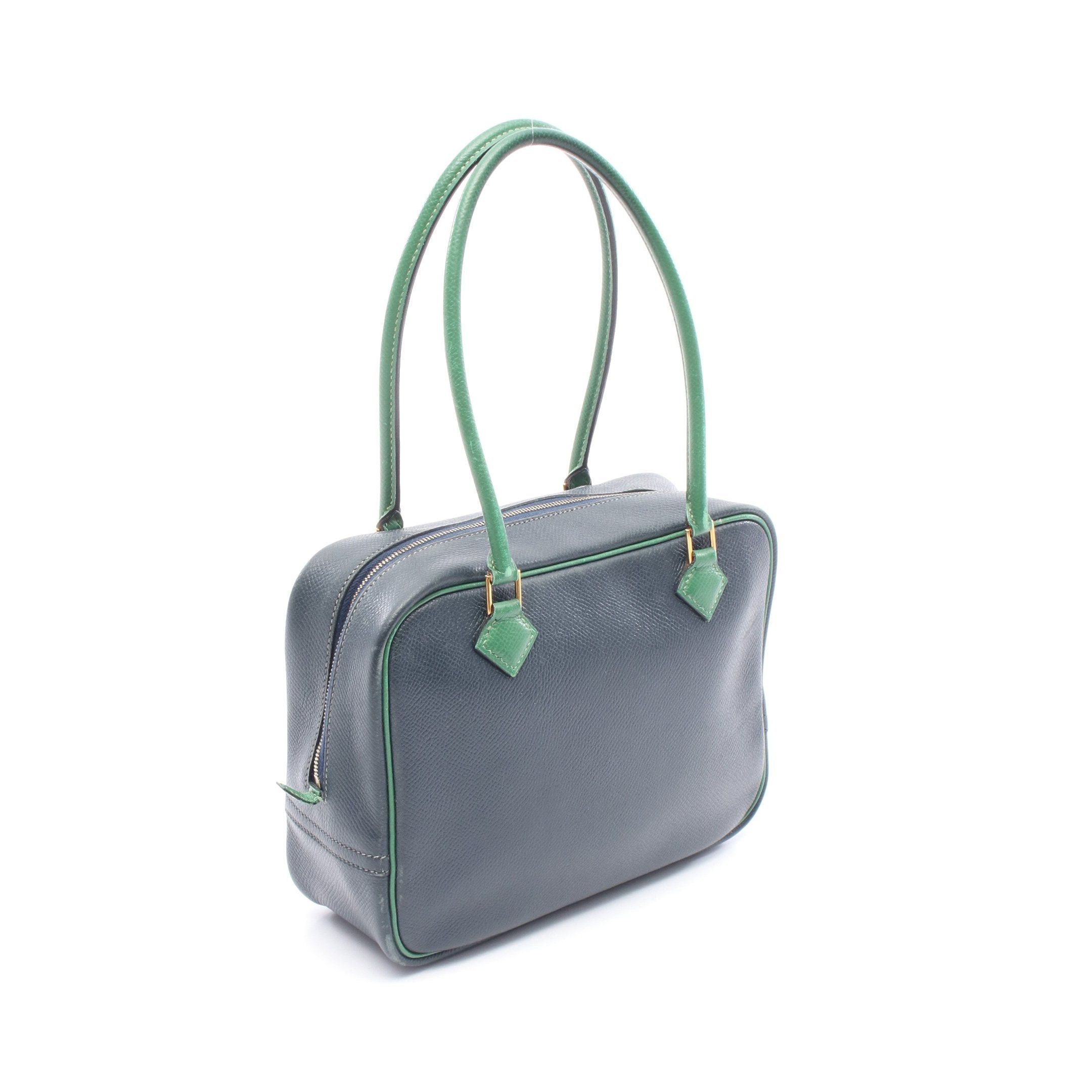 Hermes Hermes Mini Plume 20 Handbag Veau Epsom Navy Green Gold Hardware □G Stamp Size ONE SIZE - 2 Thumbnail