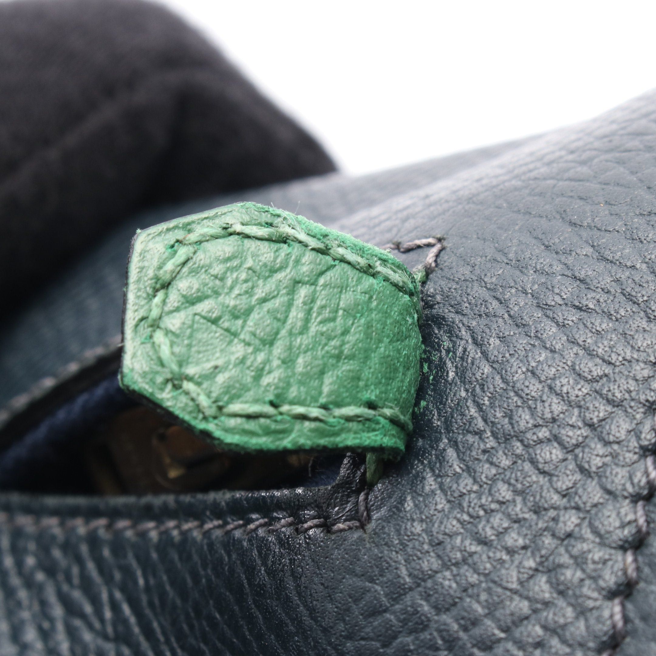 Hermes Hermes Mini Plume 20 Handbag Veau Epsom Navy Green Gold Hardware □G Stamp Size ONE SIZE - 5 Thumbnail