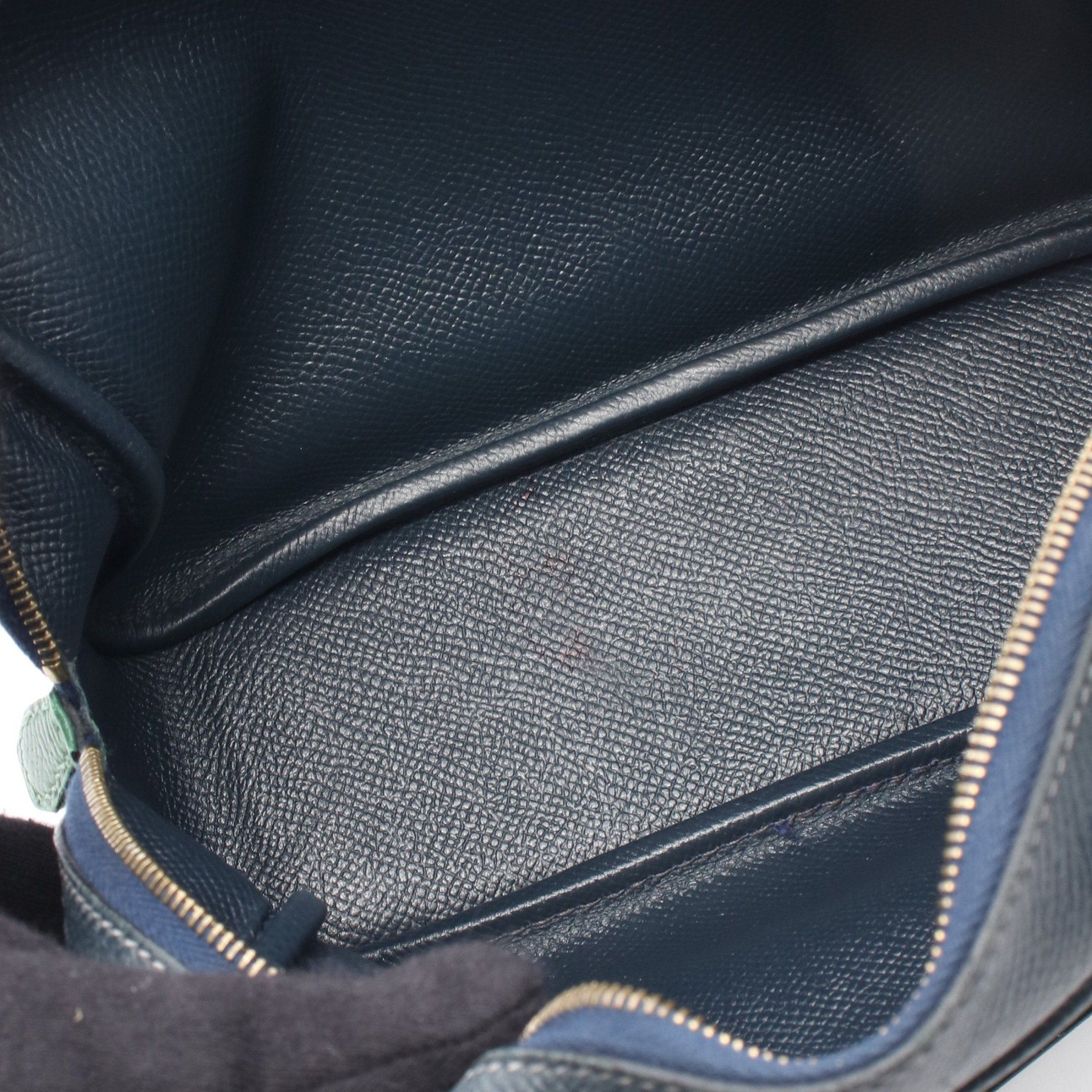 Hermes Hermes Mini Plume 20 Handbag Veau Epsom Navy Green Gold Hardware □G Stamp Size ONE SIZE - 6 Thumbnail