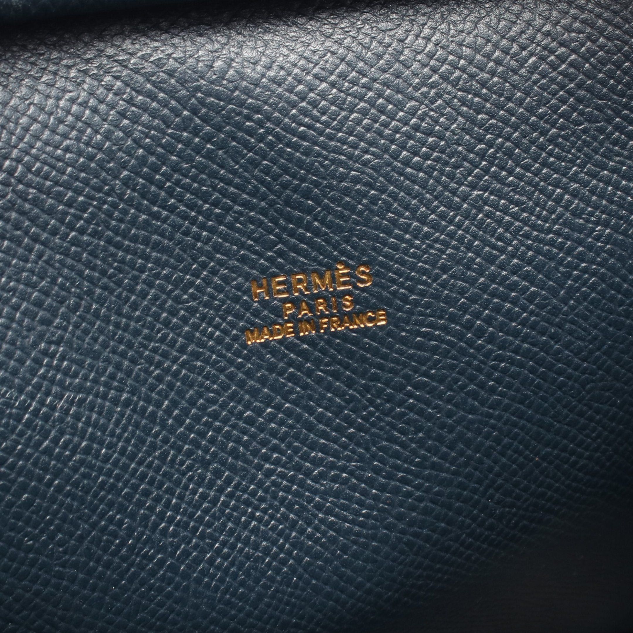Hermes Hermes Mini Plume 20 Handbag Veau Epsom Navy Green Gold Hardware □G Stamp Size ONE SIZE - 4 Thumbnail
