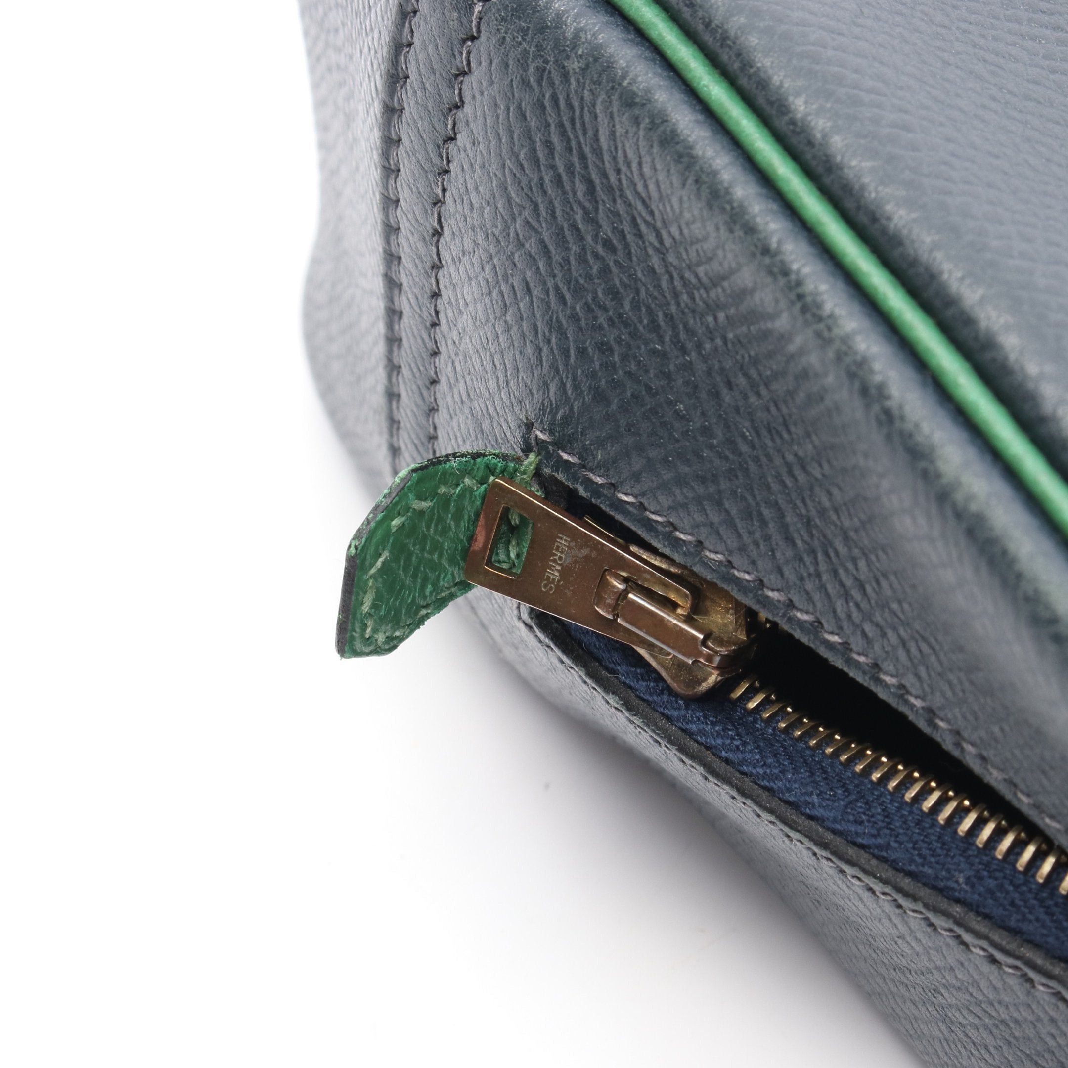 Hermes Hermes Mini Plume 20 Handbag Veau Epsom Navy Green Gold Hardware □G Stamp Size ONE SIZE - 10 Thumbnail