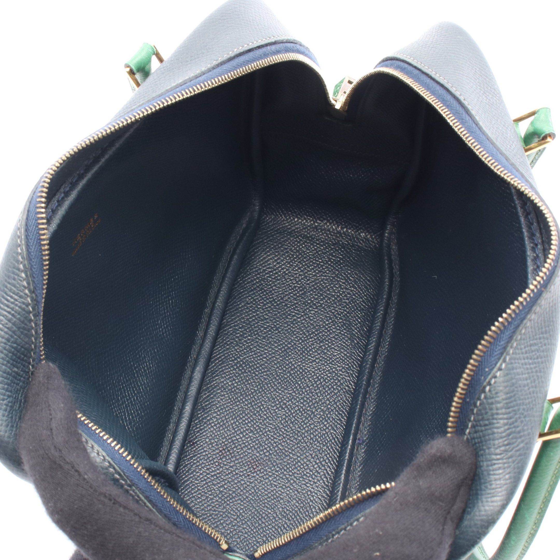 Hermes Hermes Mini Plume 20 Handbag Veau Epsom Navy Green Gold Hardware □G Stamp Size ONE SIZE - 3 Thumbnail