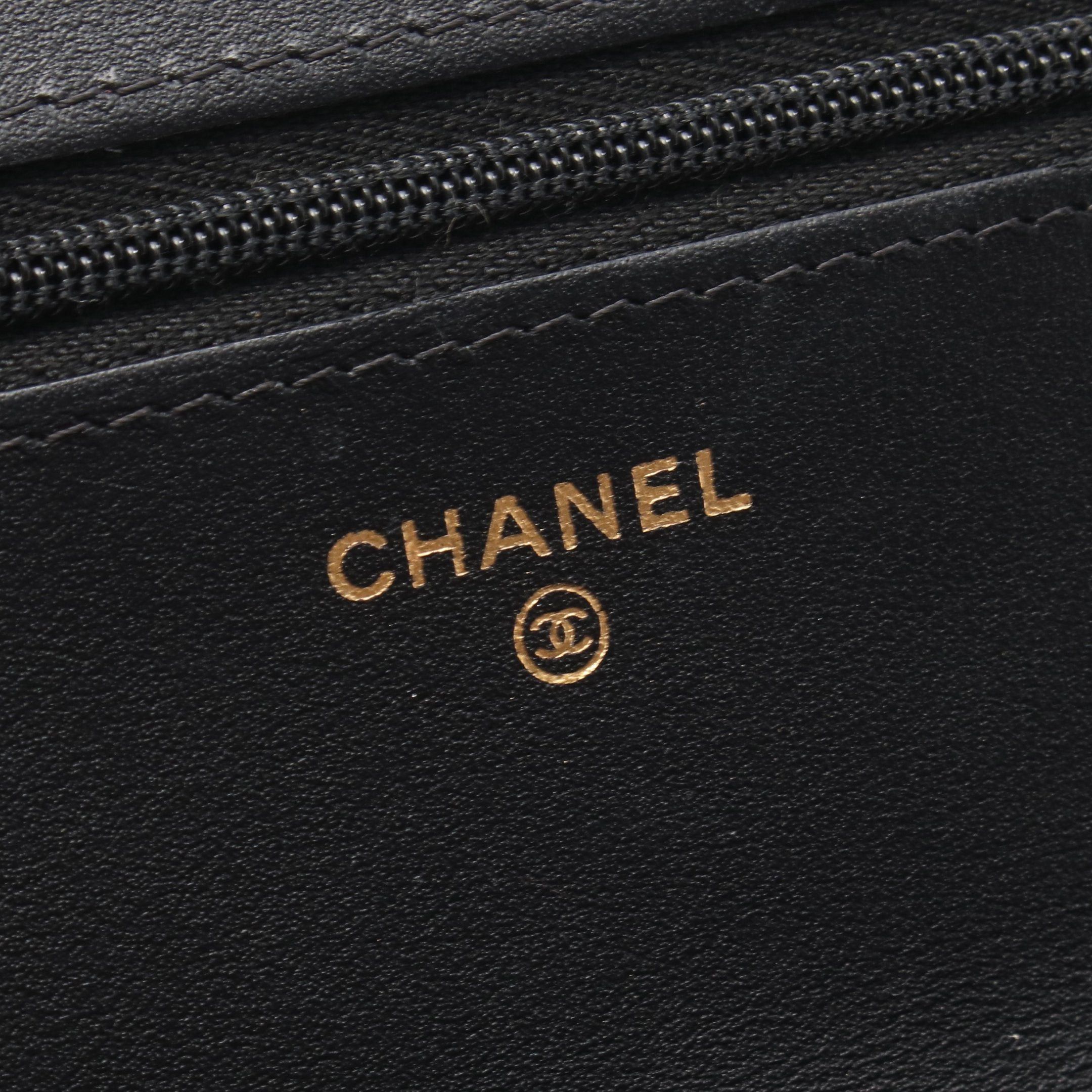 Chanel Chanel Matelasse Chain Wallet Lambskin Black Gold Hardware Size ONE SIZE - 4 Thumbnail