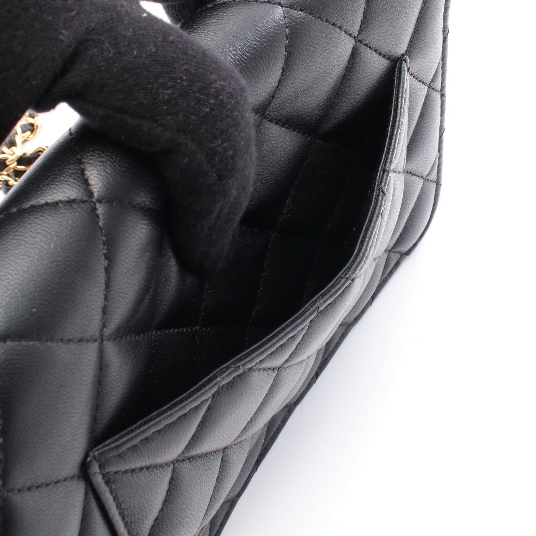 Chanel Chanel Matelasse Chain Wallet Lambskin Black Gold Hardware Size ONE SIZE - 9 Thumbnail