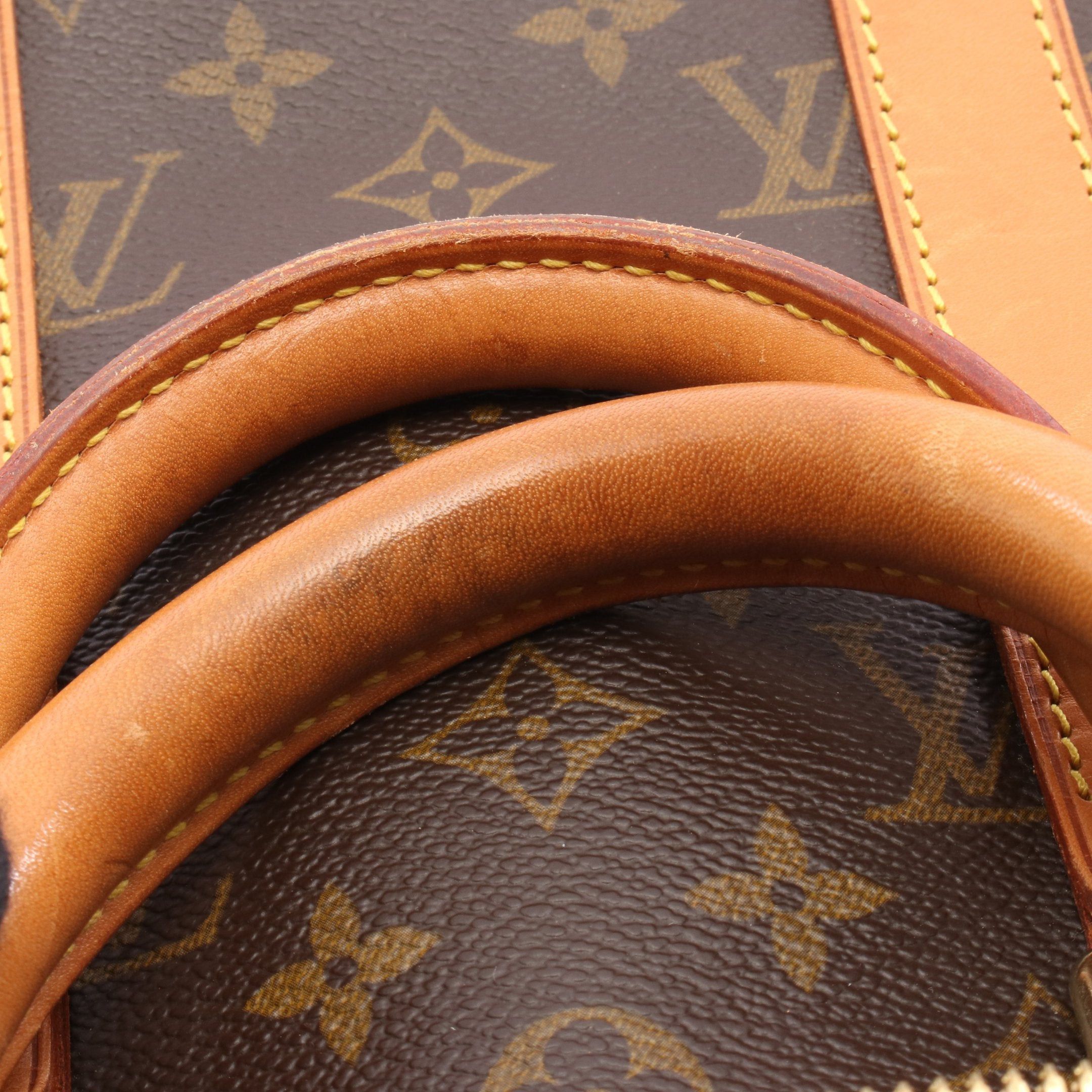 Louis Vuitton Louis Vuitton Keepall 45 Monogram Boston Bag Leather Brown Size ONE SIZE - 9 Thumbnail