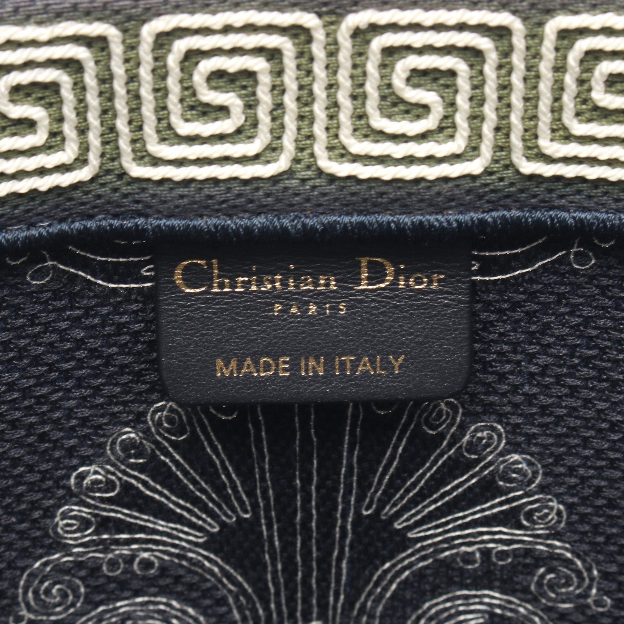 Dior Dior Book Tote Large Handbag Bag Canvas Navy White Size ONE SIZE - 4 Thumbnail