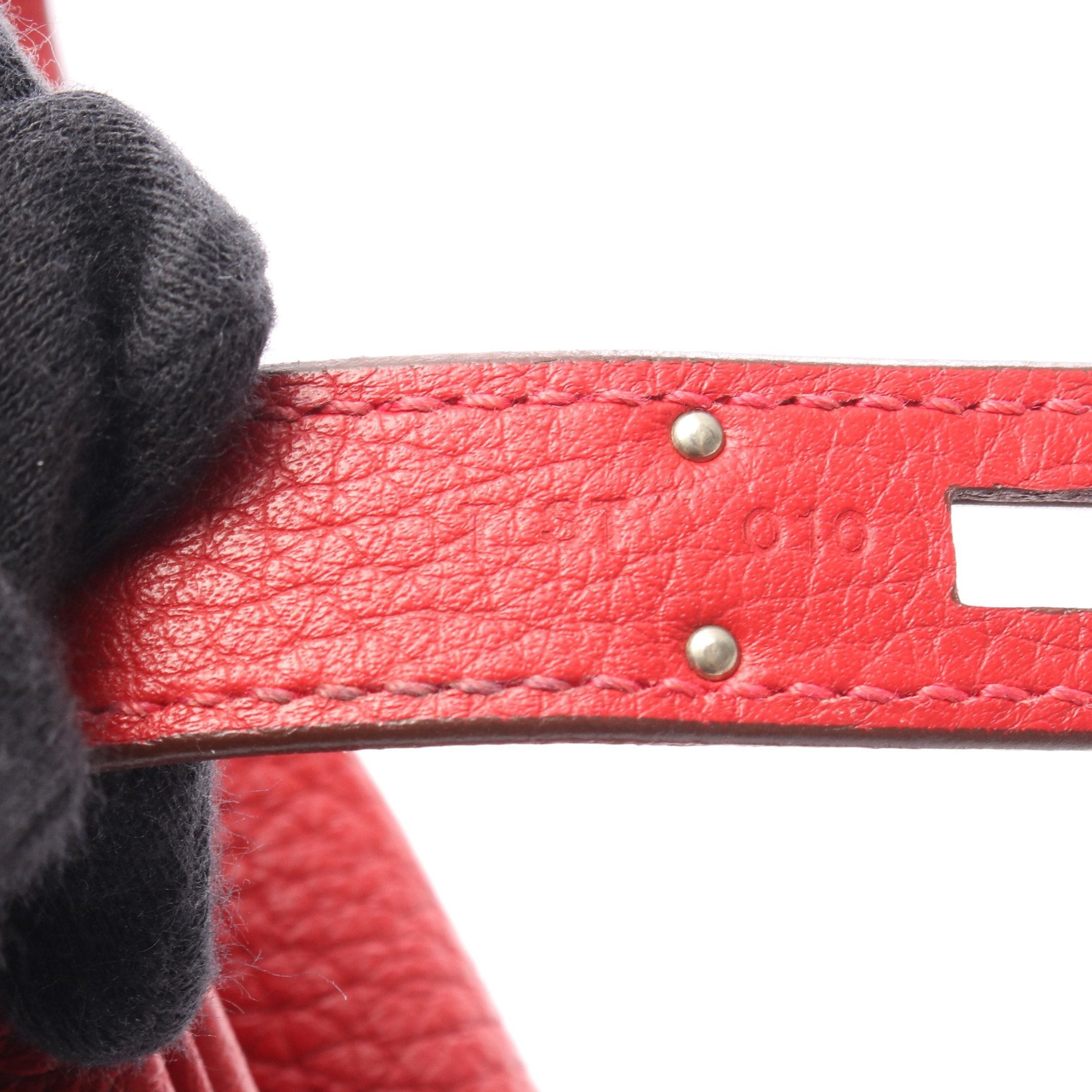 Hermes Hermes Kelly32 Vermilion Handbag Clemence Leather Red Silver Hardware Inner Stitch T Stamp Size ONE SIZE - 5 Thumbnail