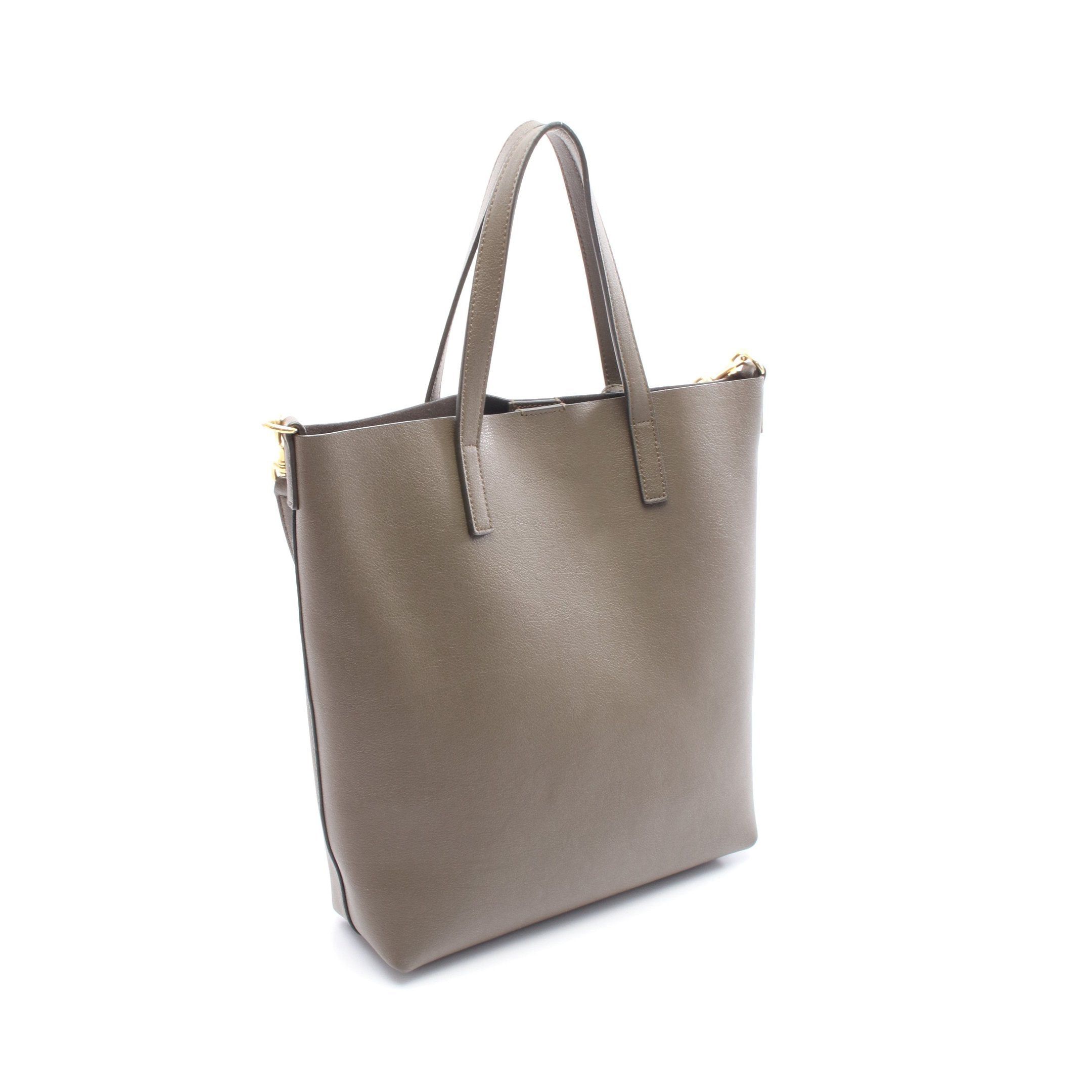 Yves Saint Laurent Yves Saint Laurent Toy Shopping Handbag Tote Bag Leather Khaki Green Size ONE SIZE - 2 Thumbnail