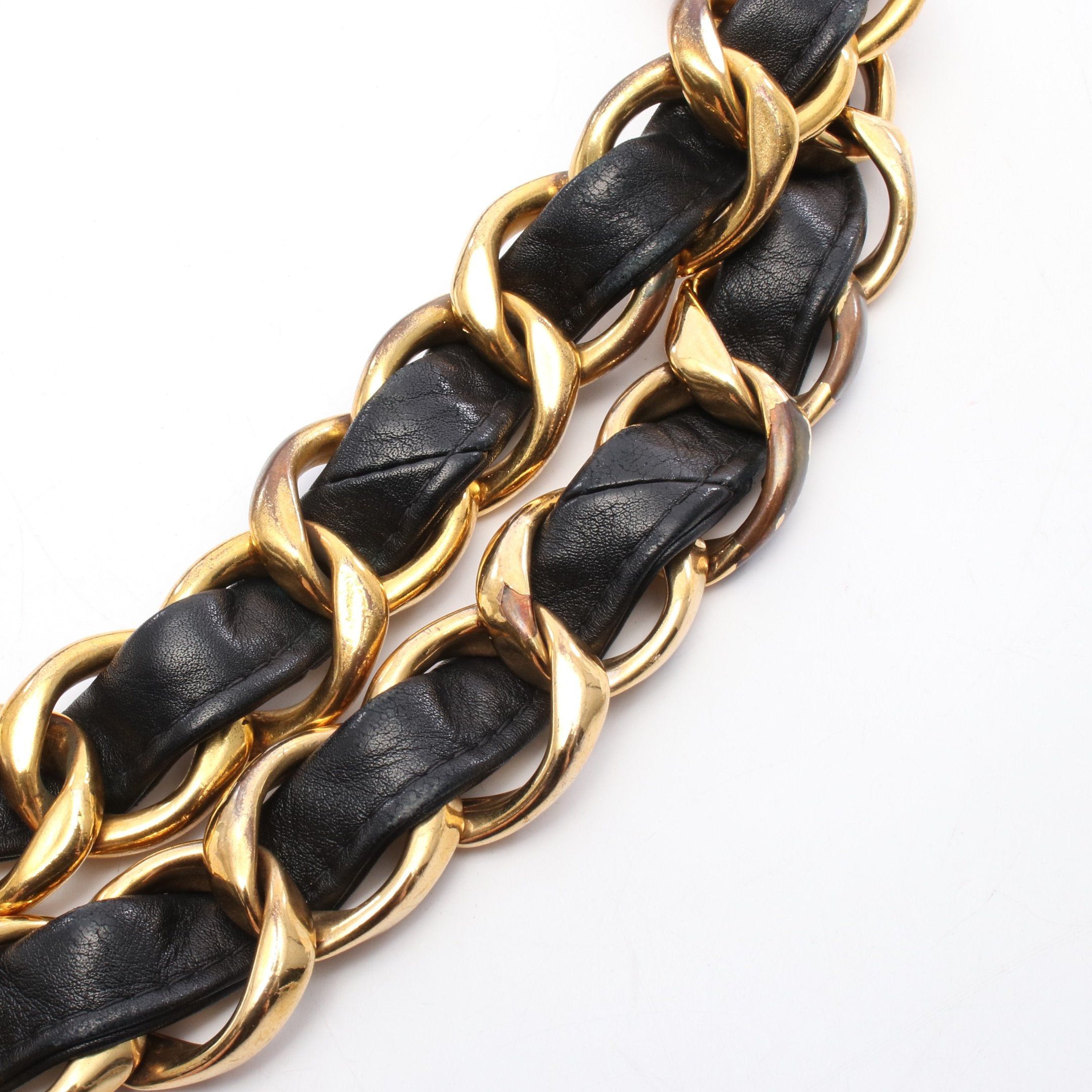 Chanel Chanel Chain Shoulder Bag Tote Lambskin Black Gold Hardware Size ONE SIZE - 8 Thumbnail