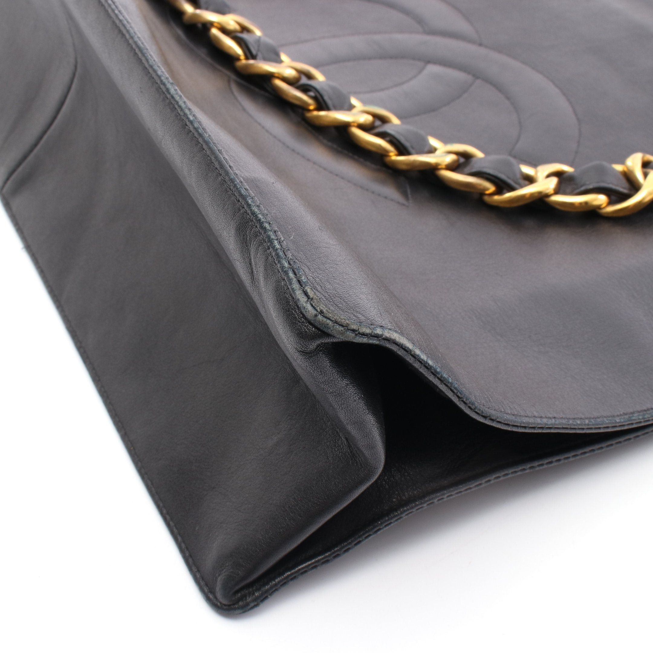 Chanel Chanel Chain Shoulder Bag Tote Lambskin Black Gold Hardware Size ONE SIZE - 7 Thumbnail