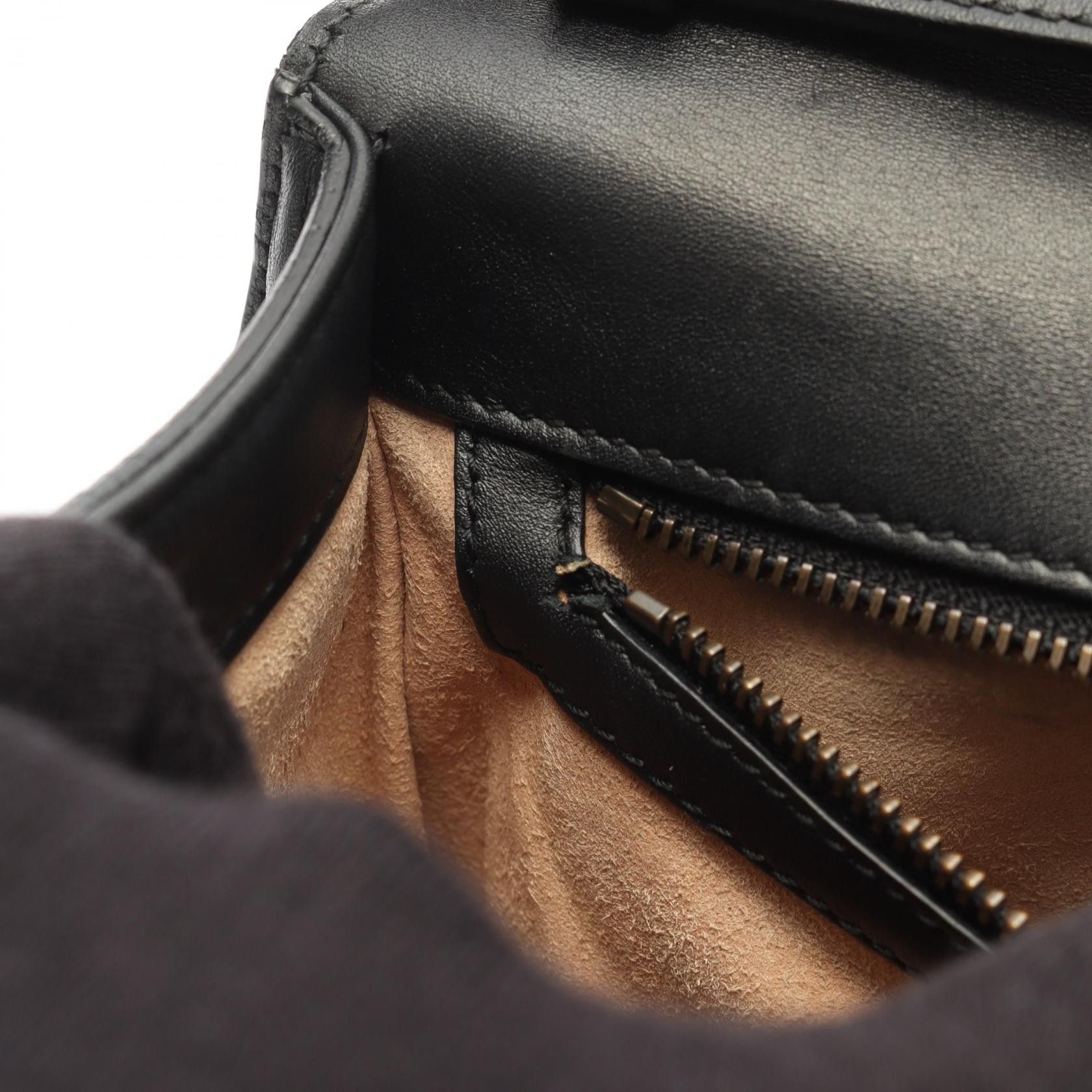 Gucci Gucci Ojiride Gg Supreme Handbag Leather Beige Black Gold Size ONE SIZE - 9 Thumbnail