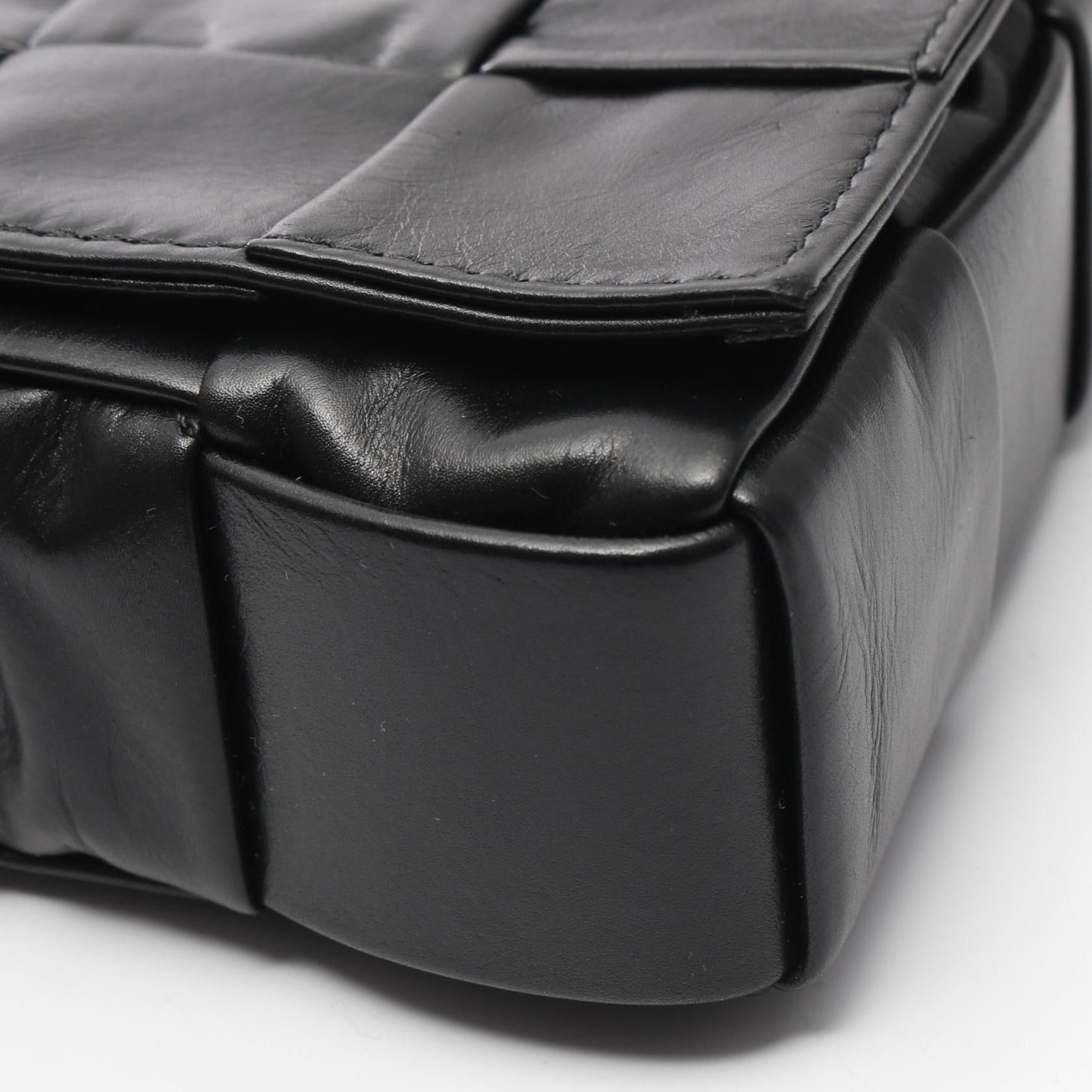 Bottega Veneta Bottega Veneta Small Cassette Shoulder Bag Leather Black Size ONE SIZE - 5 Thumbnail
