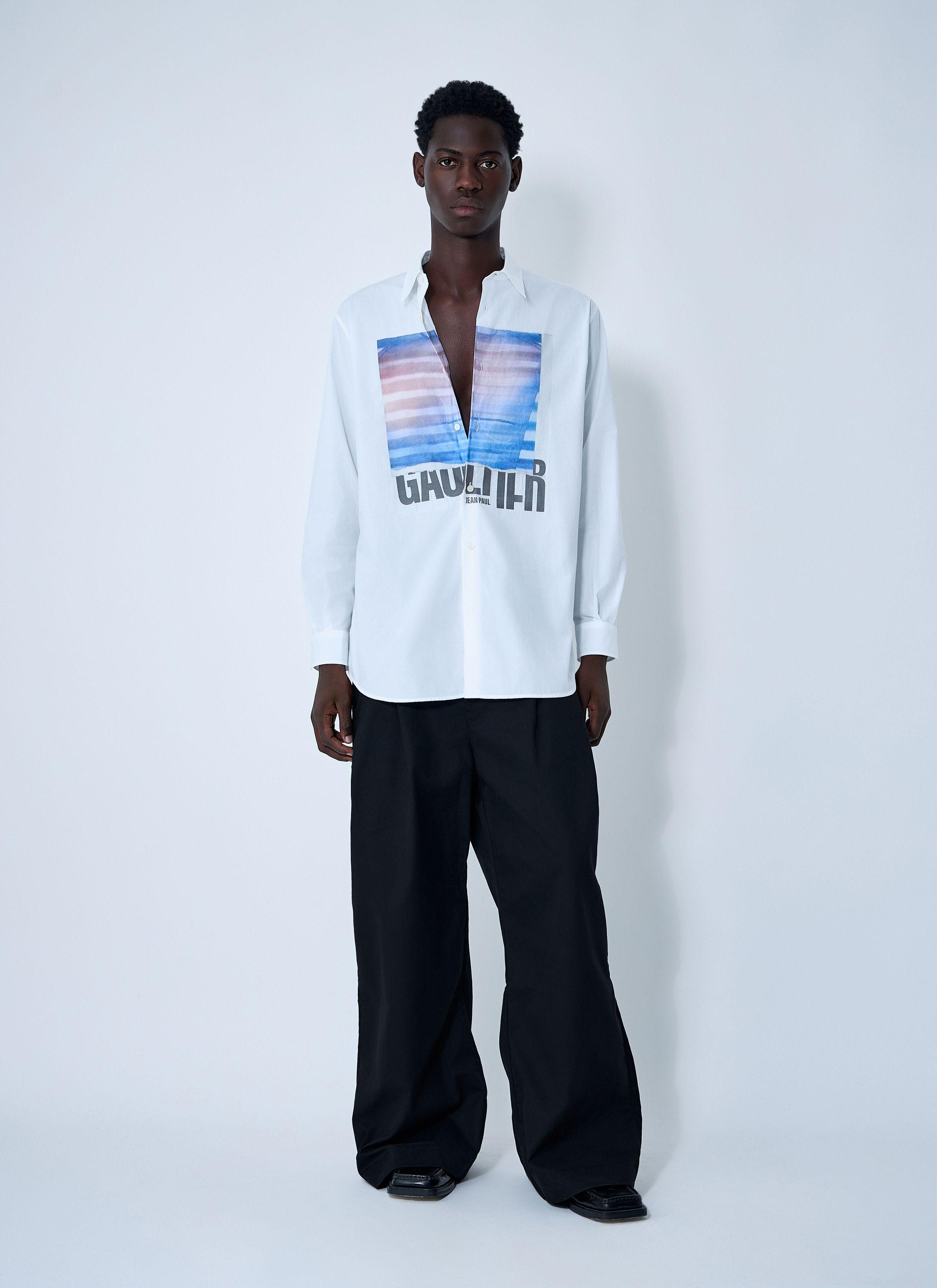 Jean Paul Gaultier Logo Print Button-Down Shirt Size US L / EU 52-54 / 3 - 2 Thumbnail