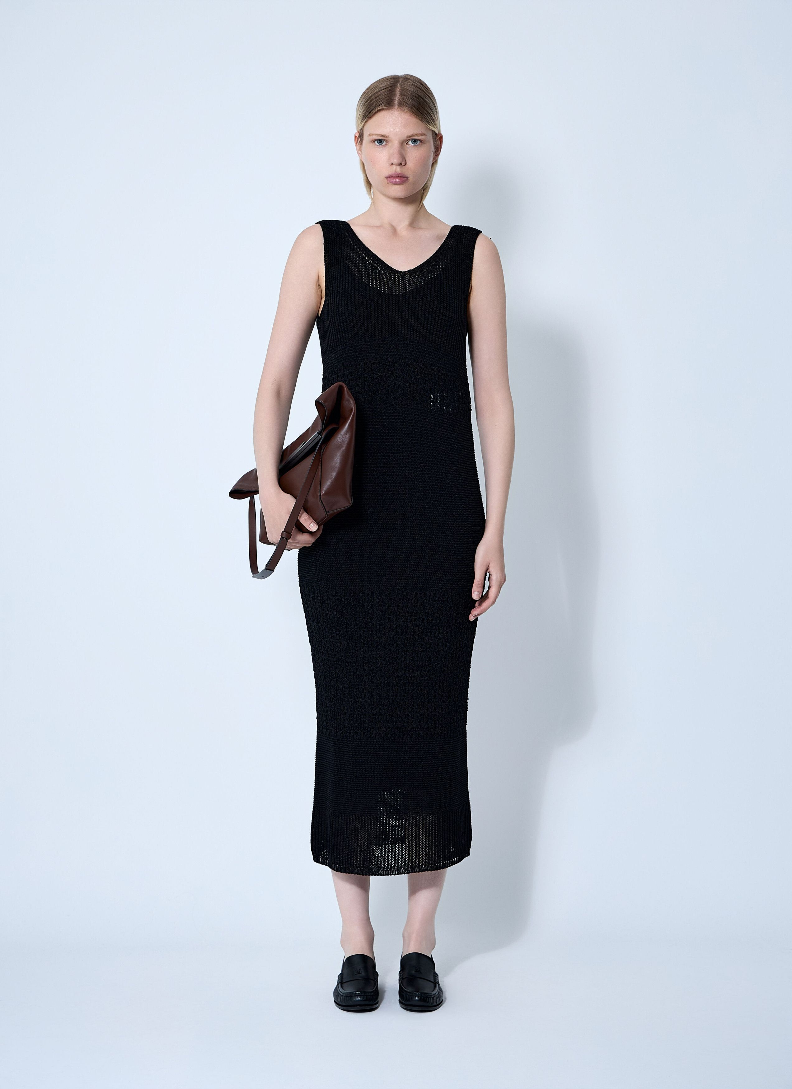 Max Mara Valois Crochet Midi Dress Size L / US 10 / IT 46 - 2 Thumbnail
