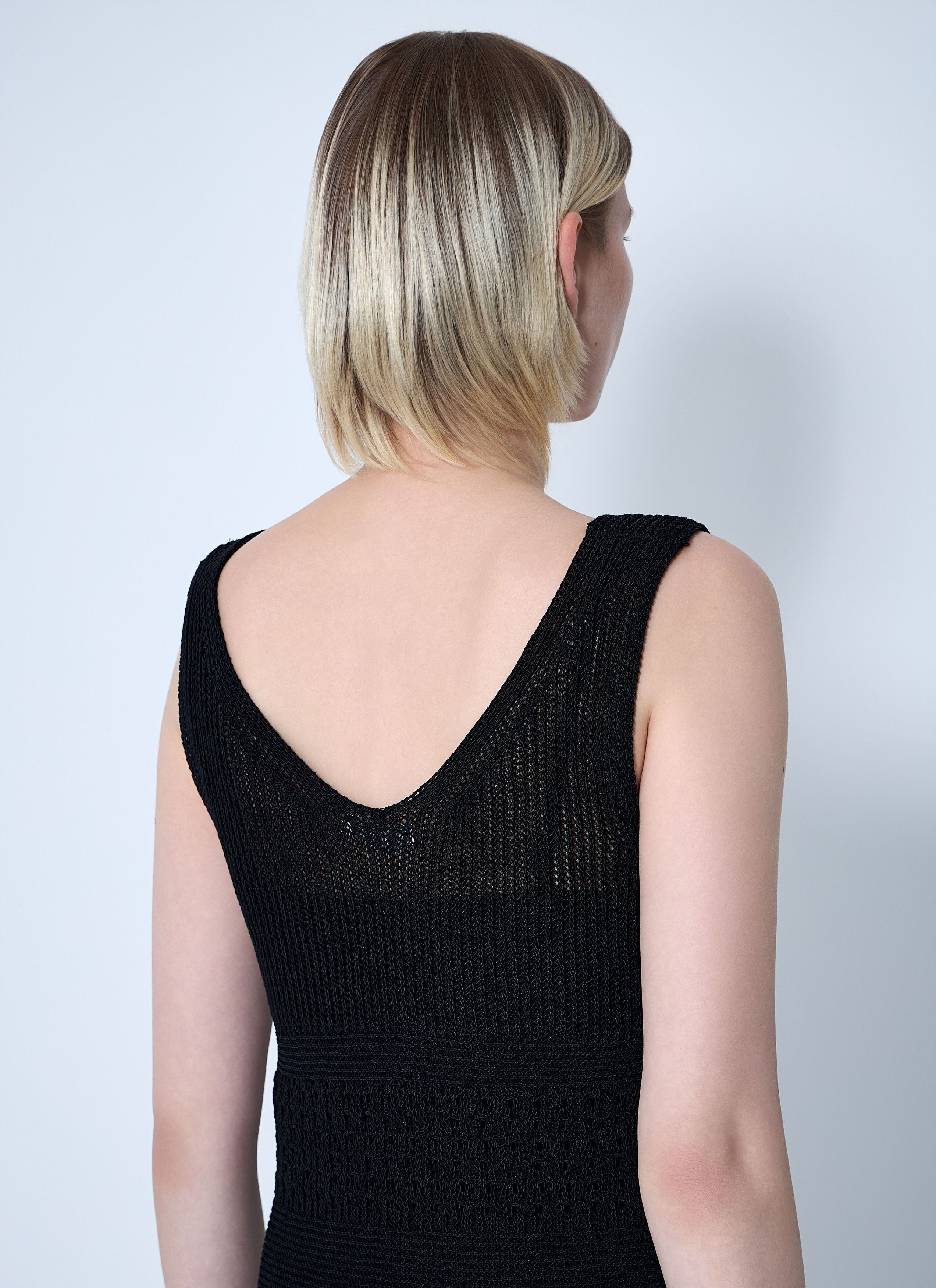 Max Mara Valois Crochet Midi Dress Size L / US 10 / IT 46 - 6 Thumbnail