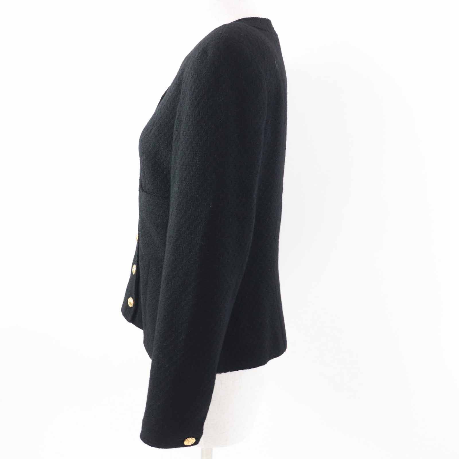 Chanel Chanel Chanel COCO Mark Wool Jacket Cotton Outerwear Size ONE SIZE - 3 Thumbnail