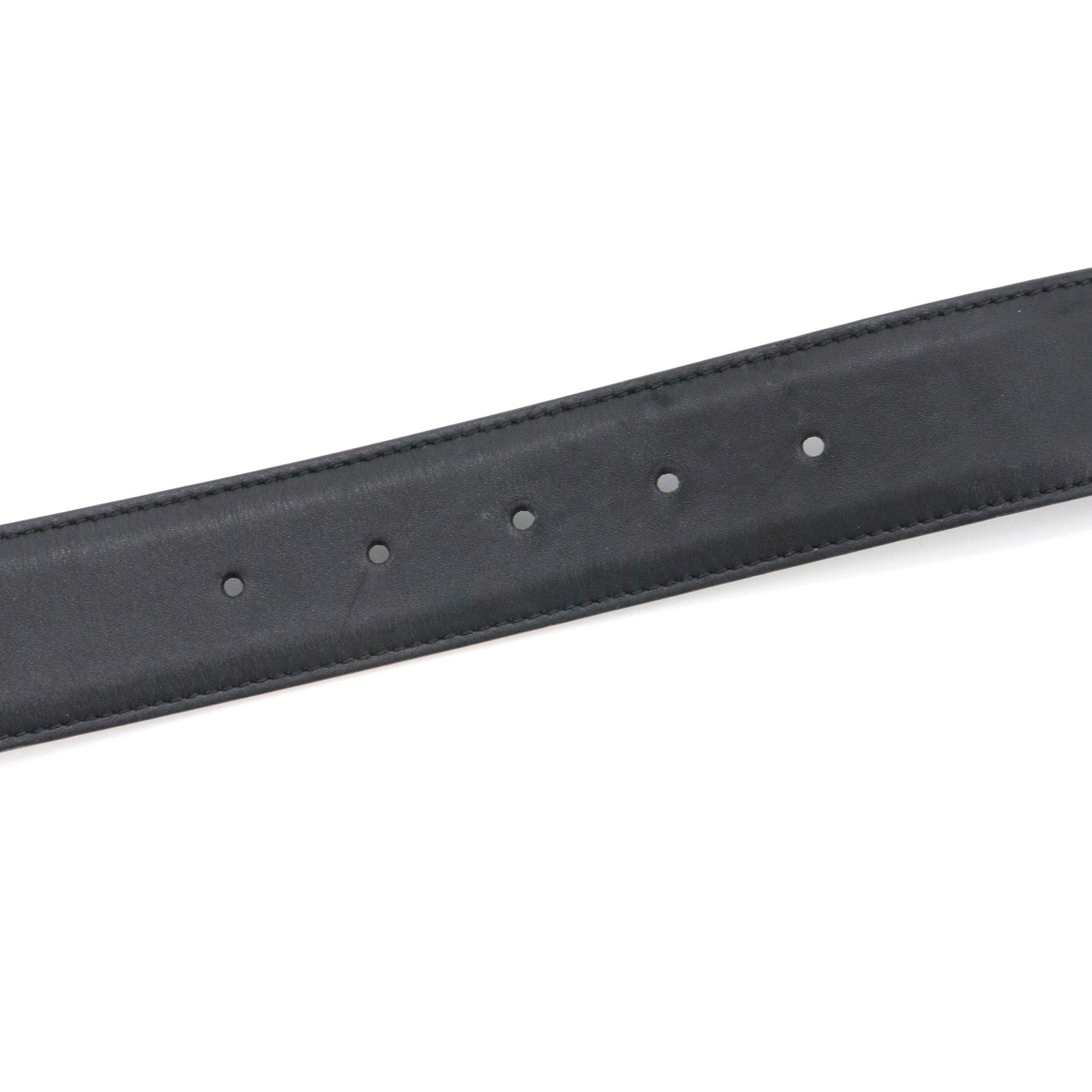 Gucci GUCCI - Gucci GG Buckle Belt in Black Leather (T80) Size ONE SIZE - 4 Thumbnail