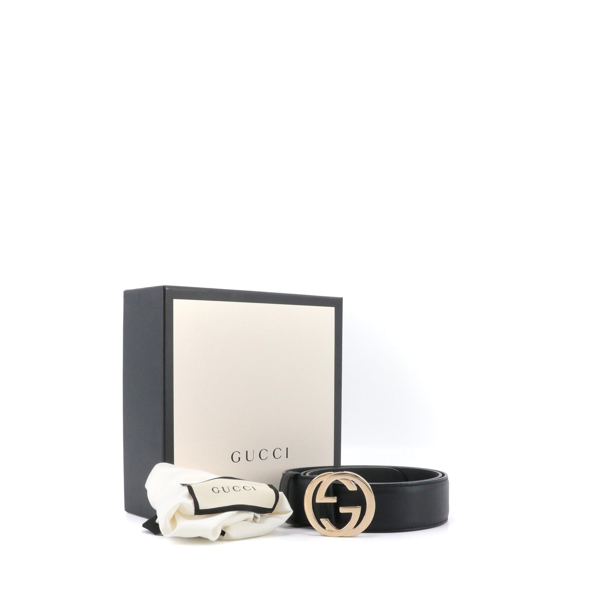 Gucci GUCCI - Gucci GG Buckle Belt in Black Leather (T80) Size ONE SIZE - 6 Thumbnail