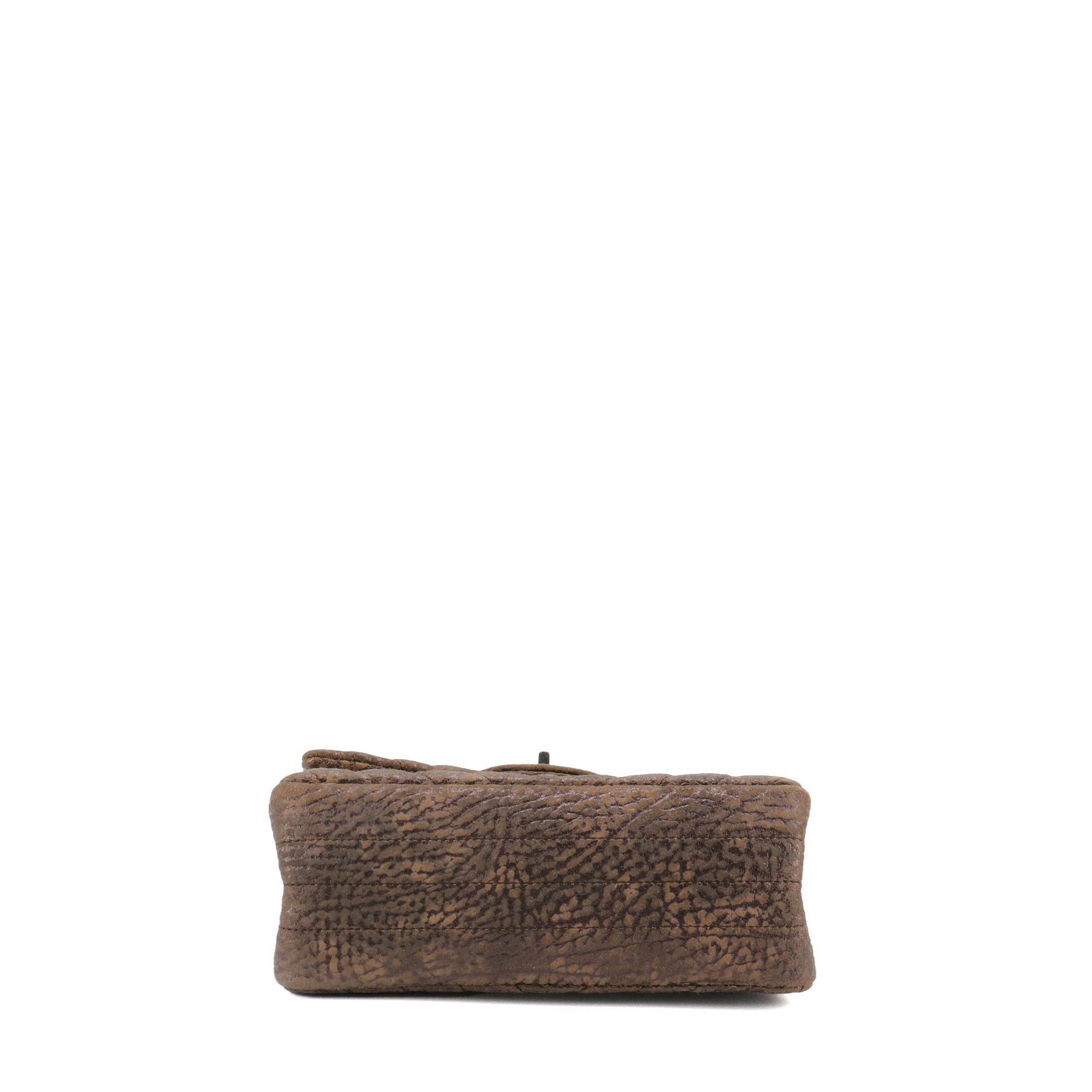 Chanel CHANEL - Chanel 2.55 shoulder bag in brown chevron and nubuck leather Size ONE SIZE - 4 Thumbnail