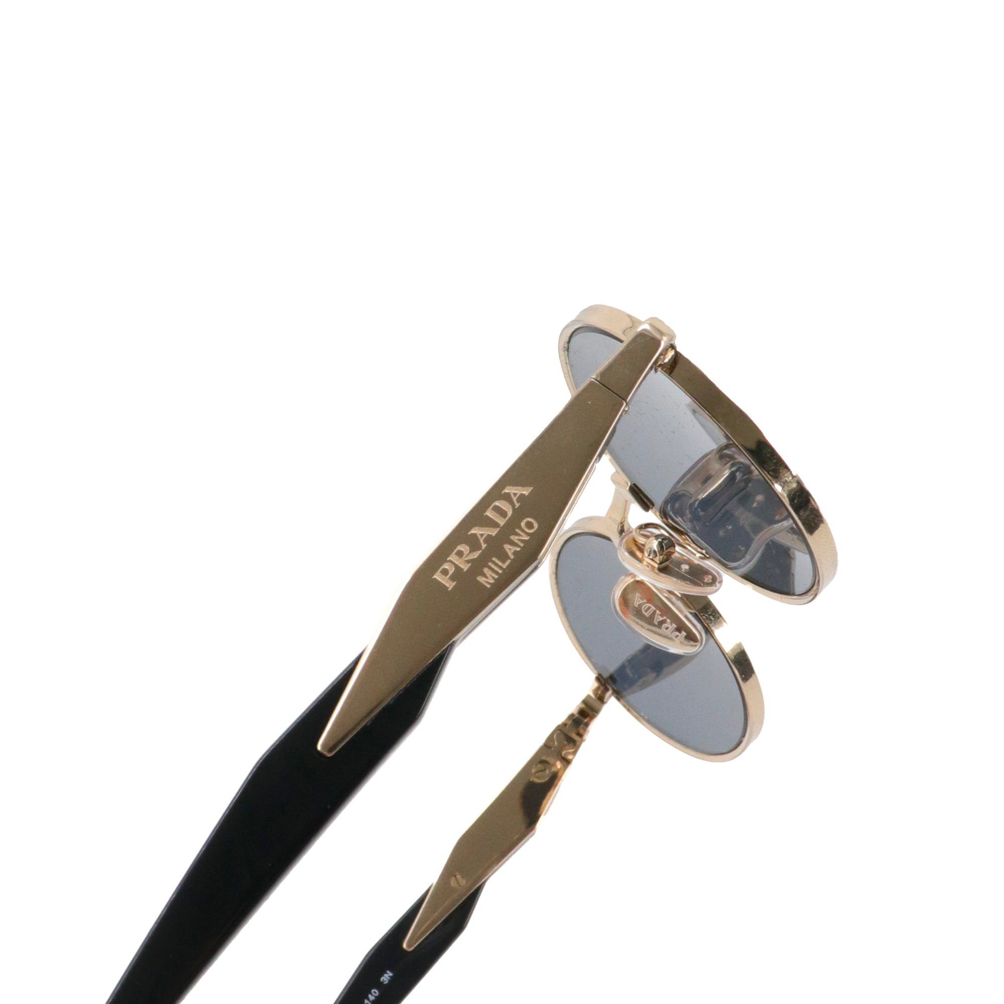 Prada PRADA - Prada 65Z sunglasses in gold metal Size ONE SIZE - 3 Thumbnail