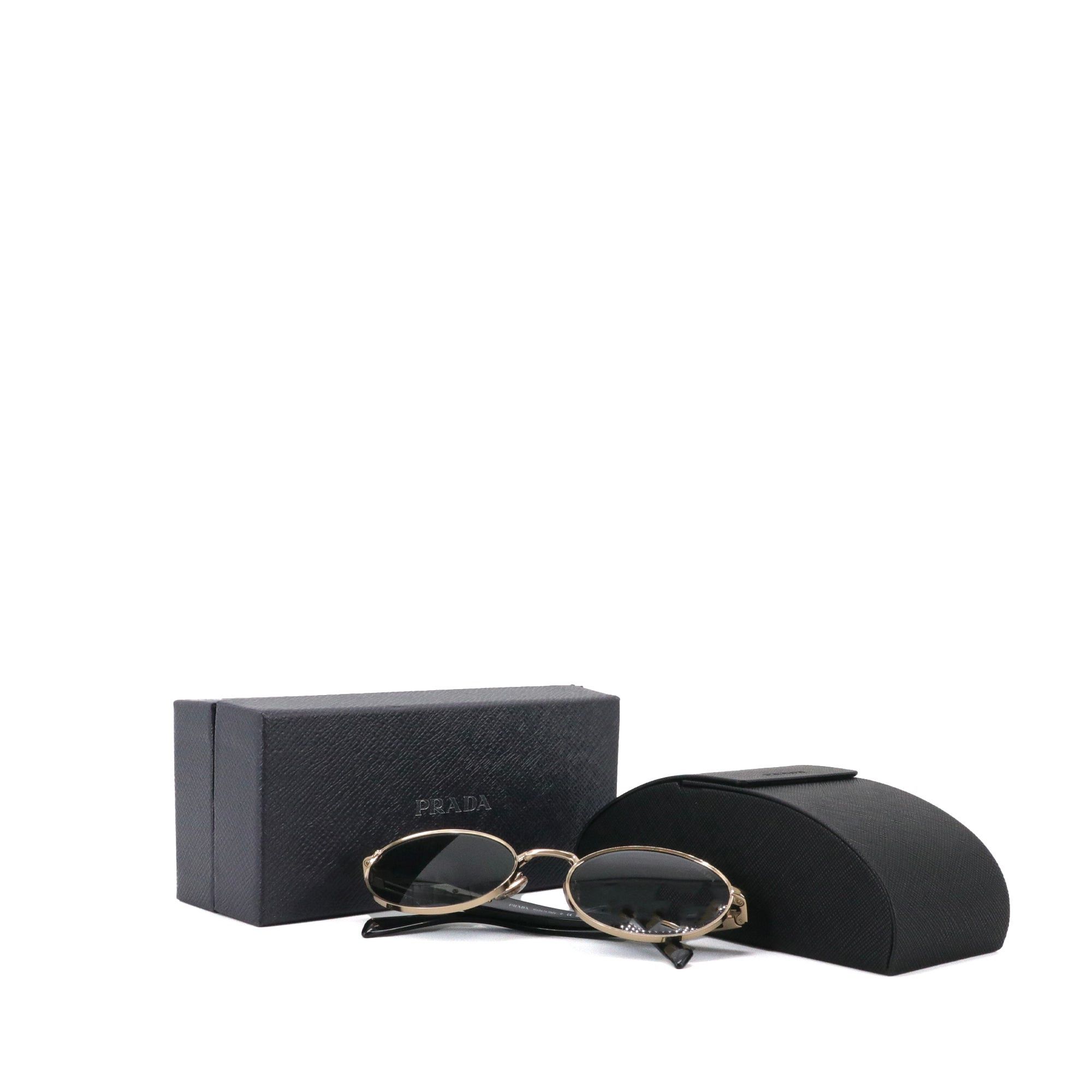 Prada PRADA - Prada 65Z sunglasses in gold metal Size ONE SIZE - 6 Thumbnail