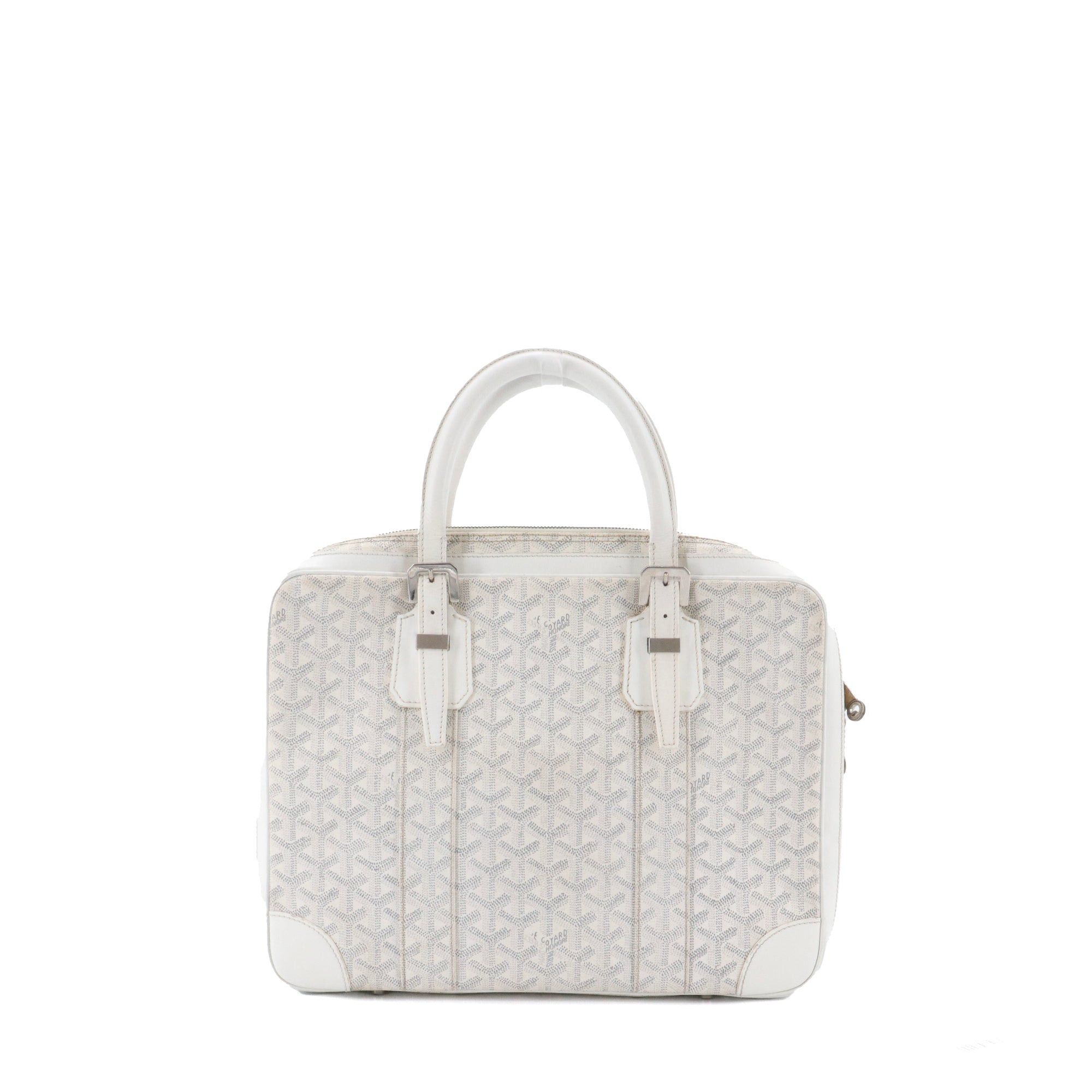 Goyard GOYARD - Goyard Ambassade briefcase in white monogrammed coated canvas Size ONE SIZE - 3 Thumbnail