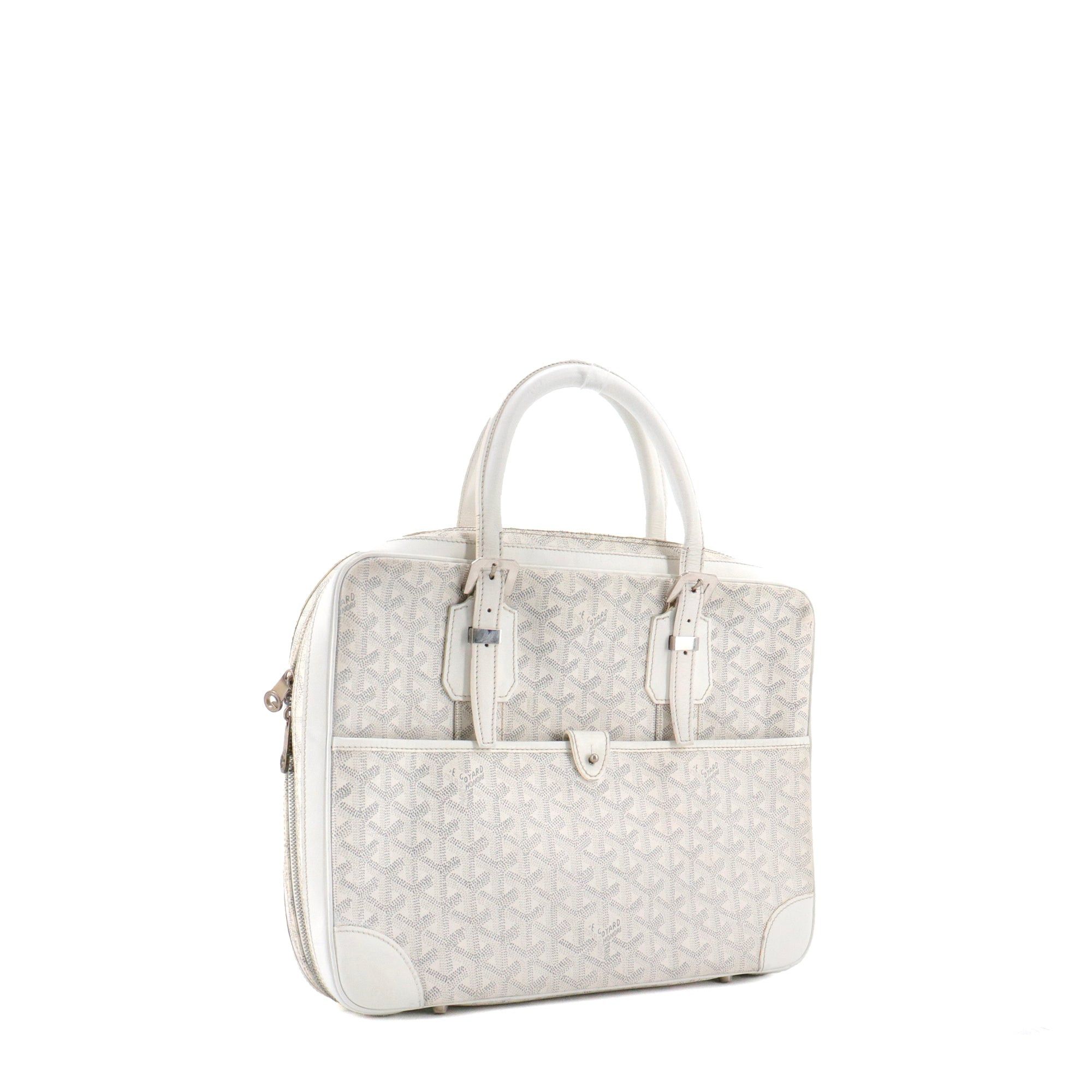 Goyard GOYARD - Goyard Ambassade briefcase in white monogrammed coated canvas Size ONE SIZE - 2 Thumbnail
