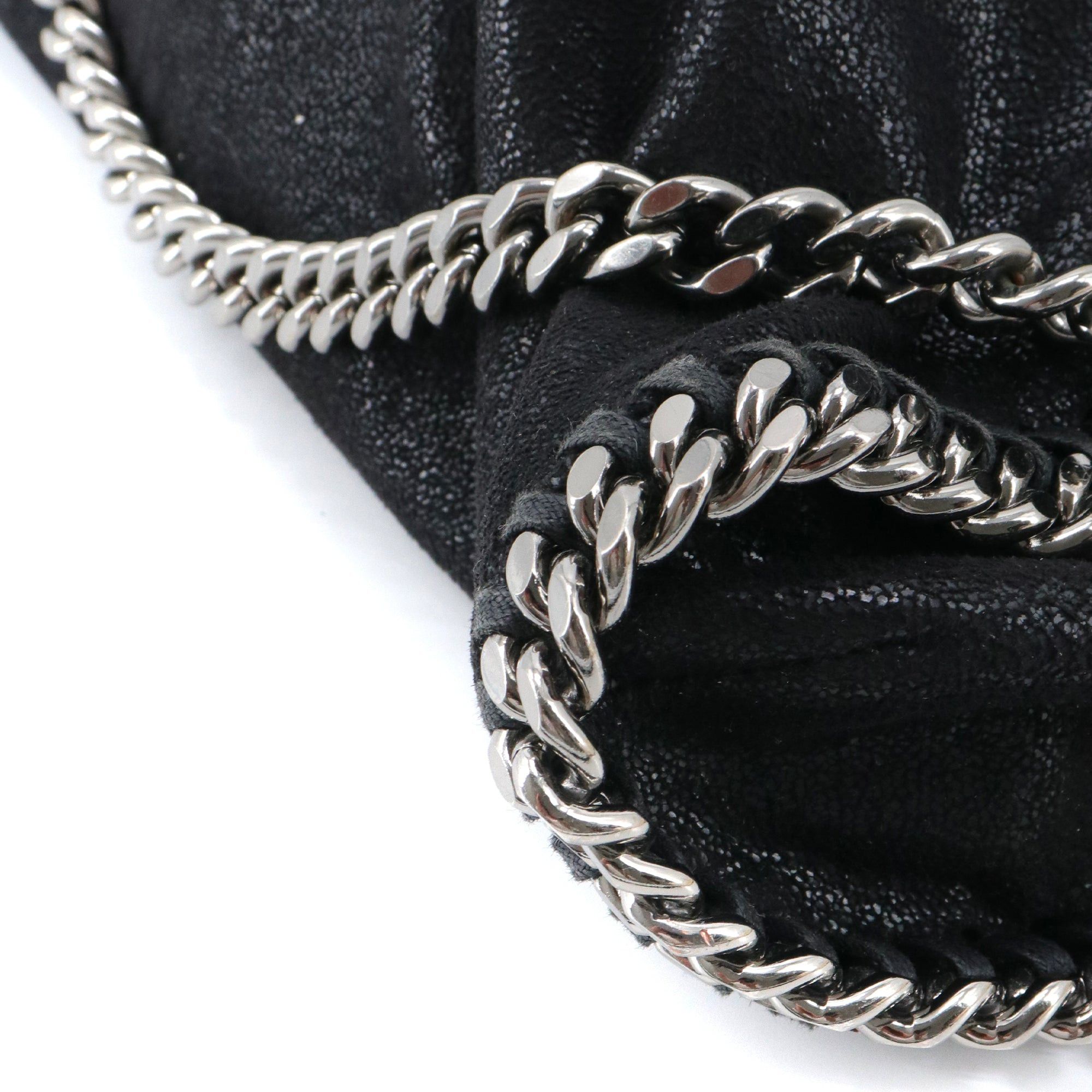 Stella McCartney STELLA MCCARTNEY - Stella McCartney Falabella tote bag in black semi-shiny fabric Size ONE SIZE - 5 Thumbnail