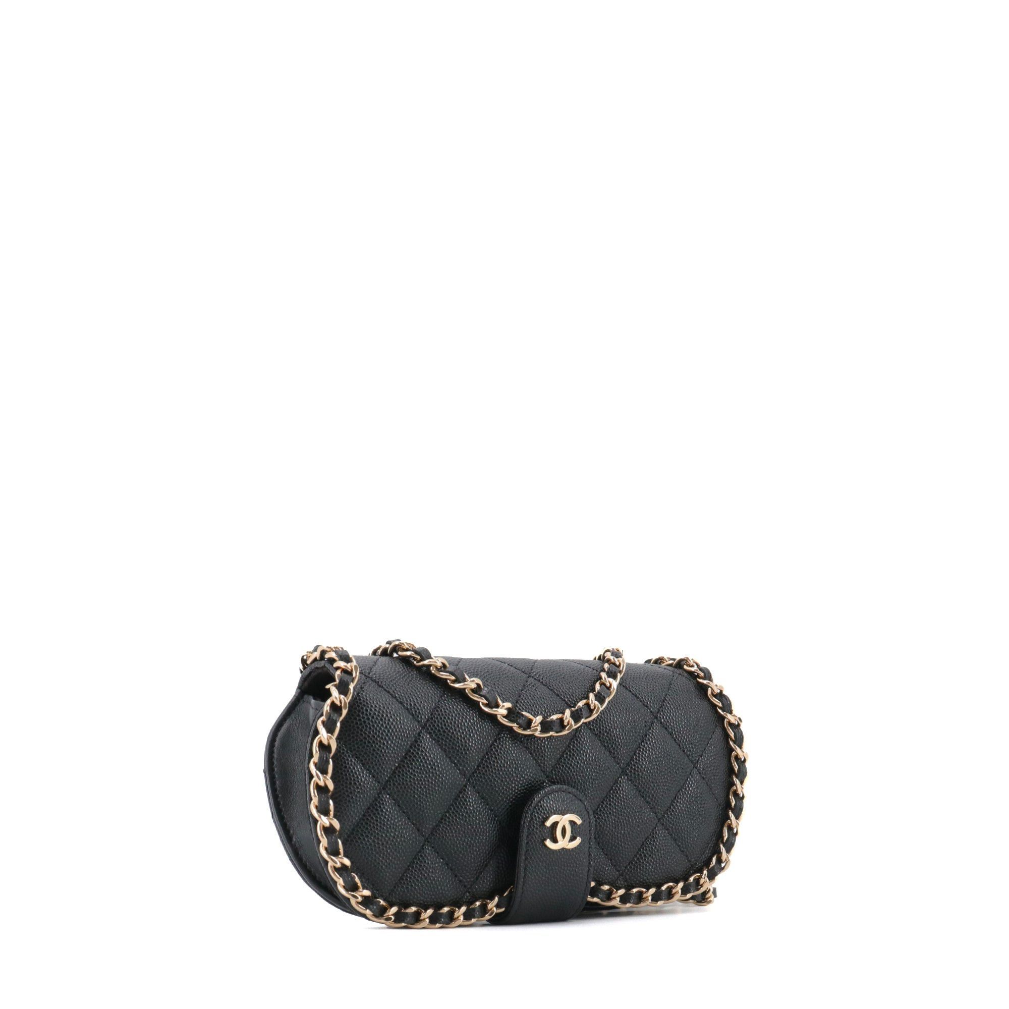 Chanel CHANEL - Chanel black caviar leather shoulder bag/eyeglass case Size ONE SIZE - 2 Thumbnail