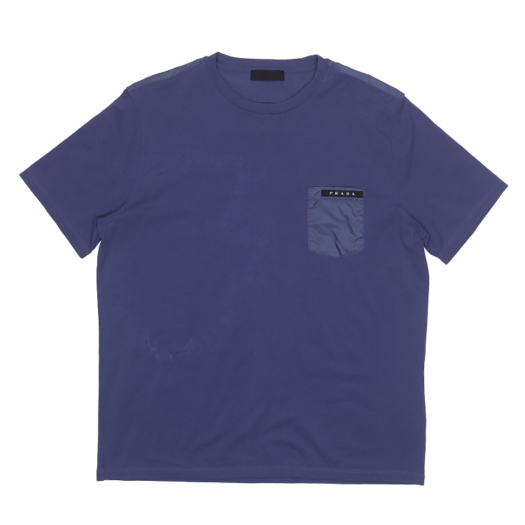 Prada Prada Blue Logo Pocket T-Shirt Size US XL / EU 56 / 4 - 9 Thumbnail