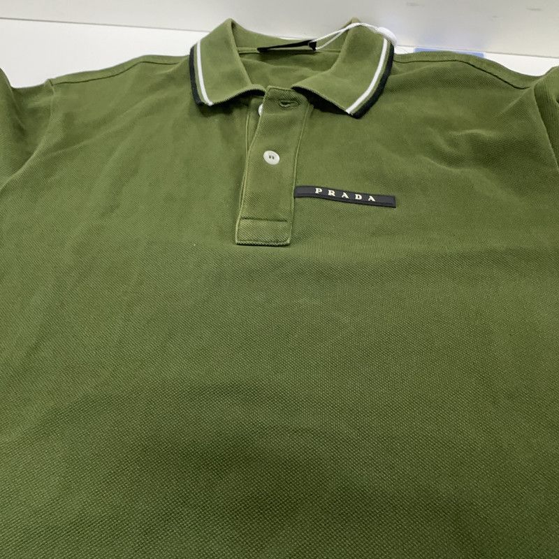 Prada Prada Green Striped Short Sleeve Polo Shirt Size US M / EU 48-50 / 2 - 8 Thumbnail