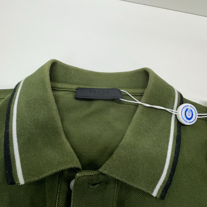 Prada Prada Green Striped Short Sleeve Polo Shirt Size US M / EU 48-50 / 2 - 7 Thumbnail