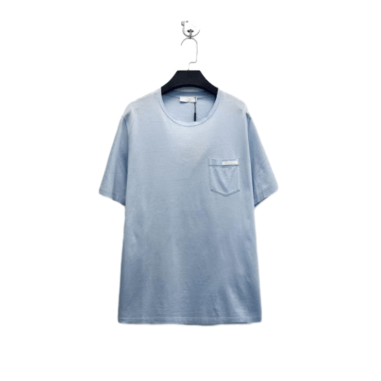 Prada Prada Logo Cotton T-Shirt in Light Blue Size US S / EU 44-46 / 1 - 3 Thumbnail
