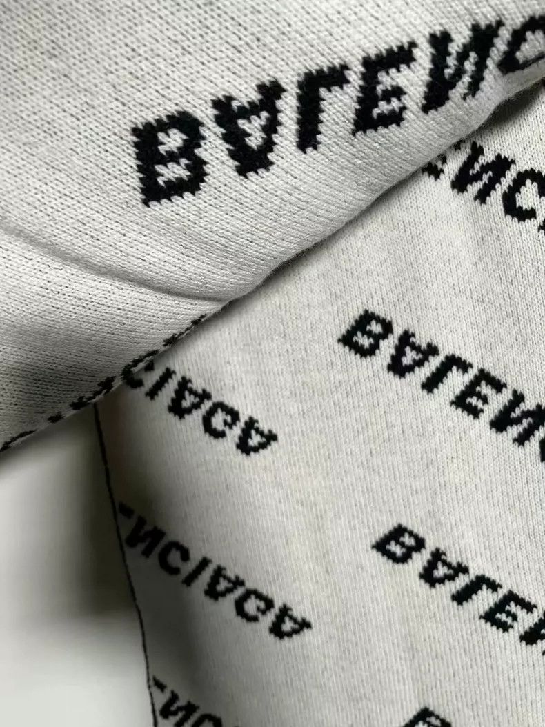 Balenciaga Balenciaga Double-Sided Logo Wool Scarf Size ONE SIZE - 2 Thumbnail
