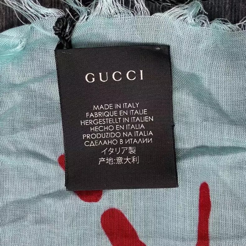 Gucci Gucci Graffiti G Scarf in Green Color Size ONE SIZE - 4 Thumbnail
