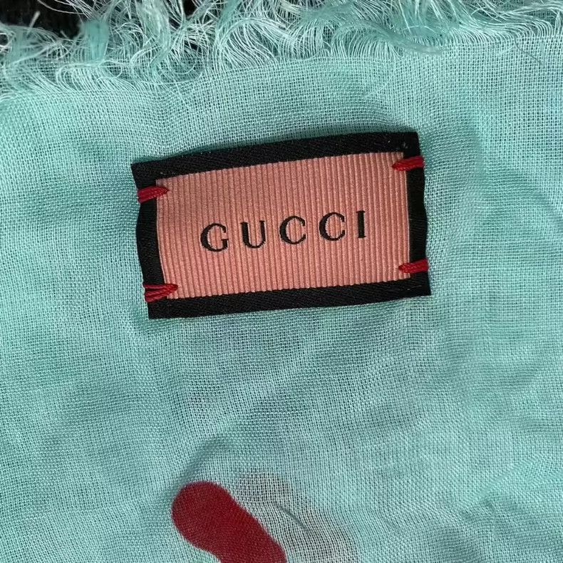 Gucci Gucci Graffiti G Scarf in Green Color Size ONE SIZE - 3 Thumbnail
