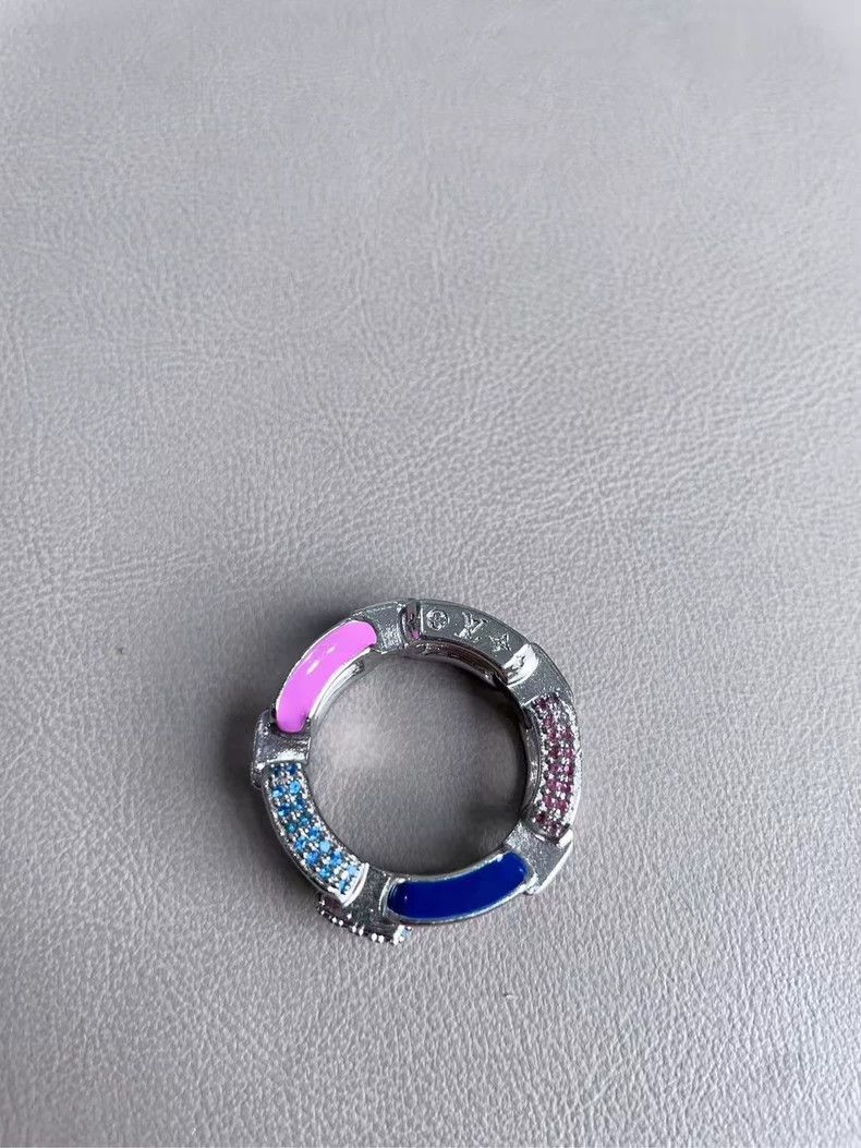 Louis Vuitton LOUIS VUITTON Colorful Enamel Hollow Ring Size ONE SIZE - 2 Thumbnail
