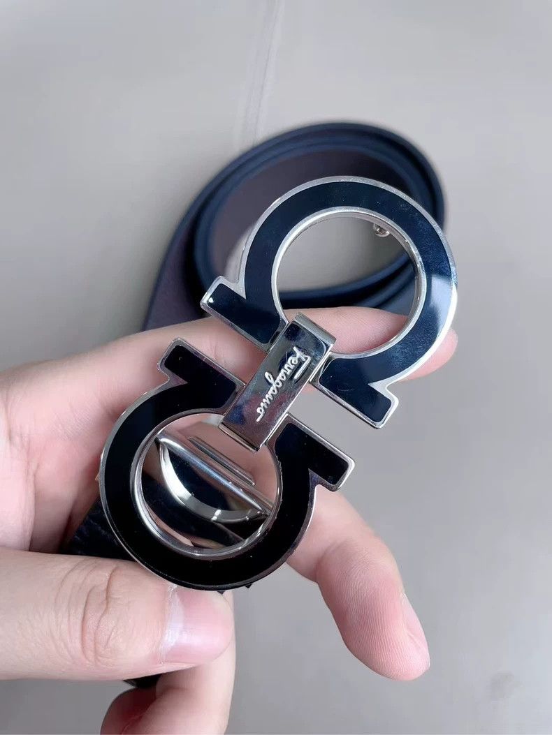 Hermes Elegant Leather Belt with Silver Buckle Size ONE SIZE - 2 Thumbnail