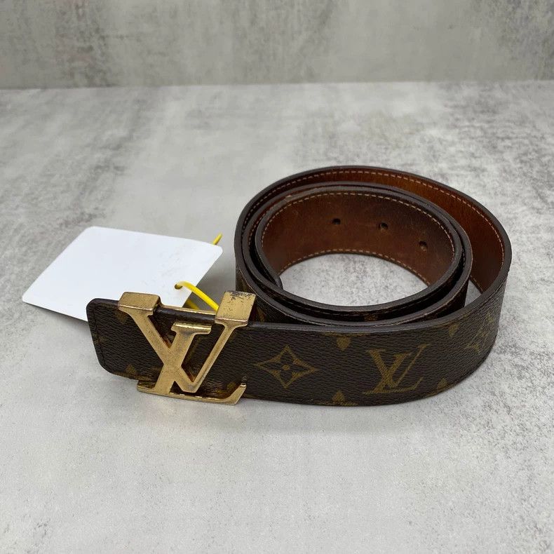 Brown Louis Vuitton Monogram Leather Belt