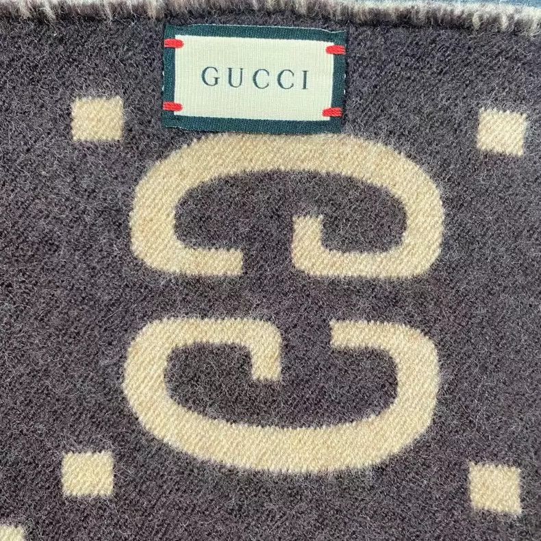 Gucci Gucci Caramel Double G Pattern Scarf Size ONE SIZE - 3 Thumbnail