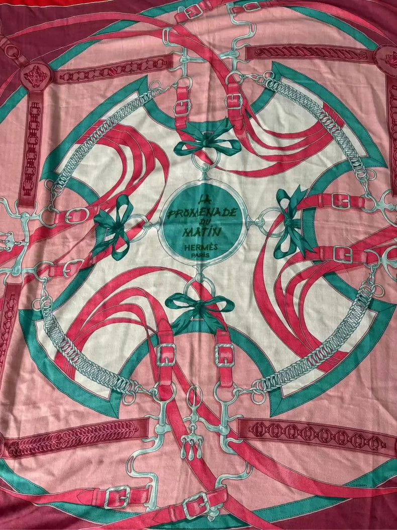 Hermes Hermes Cashmere Scarf in Orange Color Size ONE SIZE - 3 Thumbnail