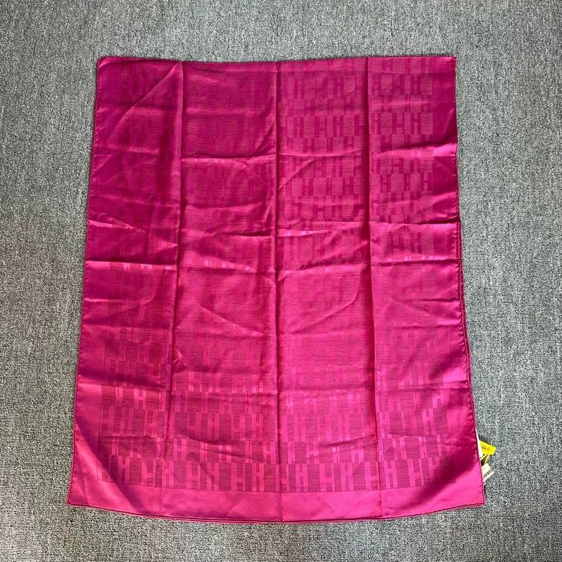 Hermes Hermes Purple Printed Silk Scarf Size ONE SIZE - 3 Thumbnail