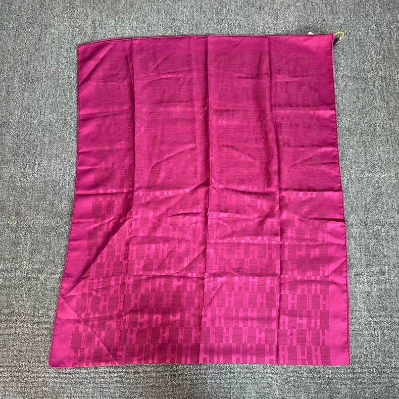 Hermes Hermes Purple Printed Silk Scarf Size ONE SIZE - 5 Thumbnail