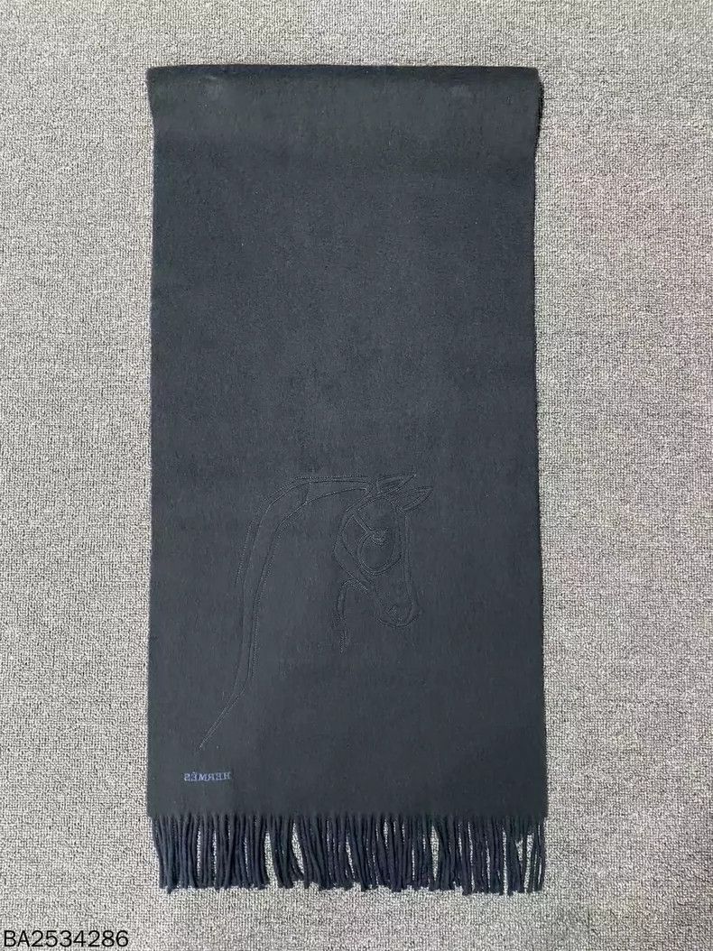Hermes Hermes Cashmere Scarf with Logo Embroidery Size ONE SIZE - 6 Thumbnail