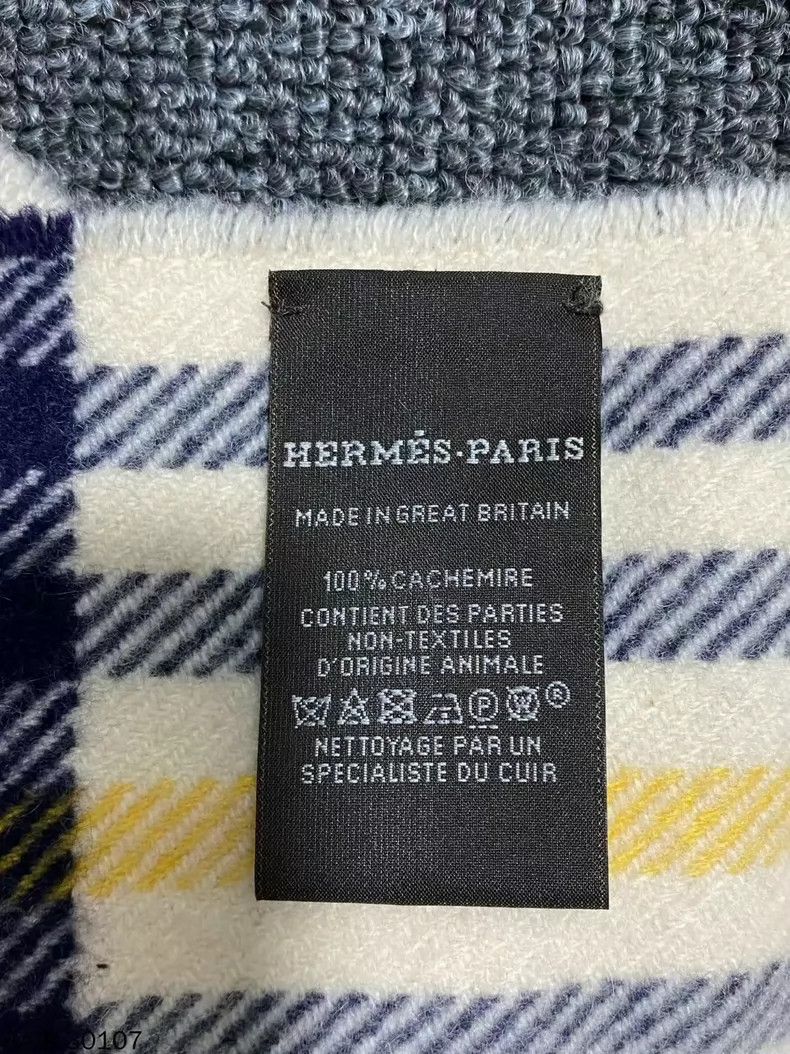 Hermes Hermes Cashmere Plaid Scarf Size ONE SIZE - 3 Thumbnail