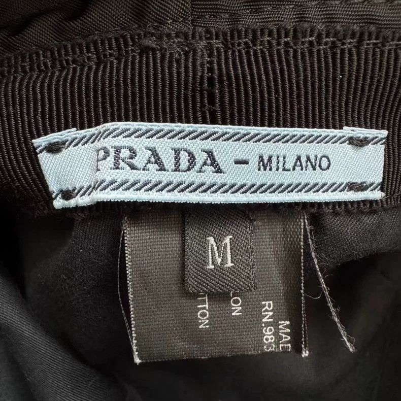 Prada Prada Black Fisherman Hat Size M Size ONE SIZE - 3 Thumbnail