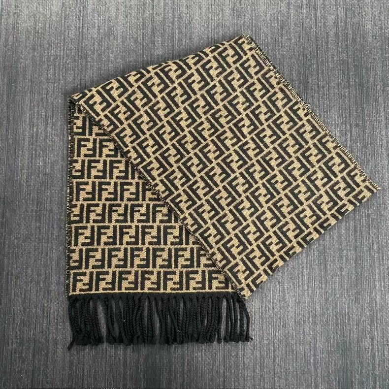 Fendi Fendi Logo Print Wool Scarf in Excellent Condition Size ONE SIZE - 2 Thumbnail