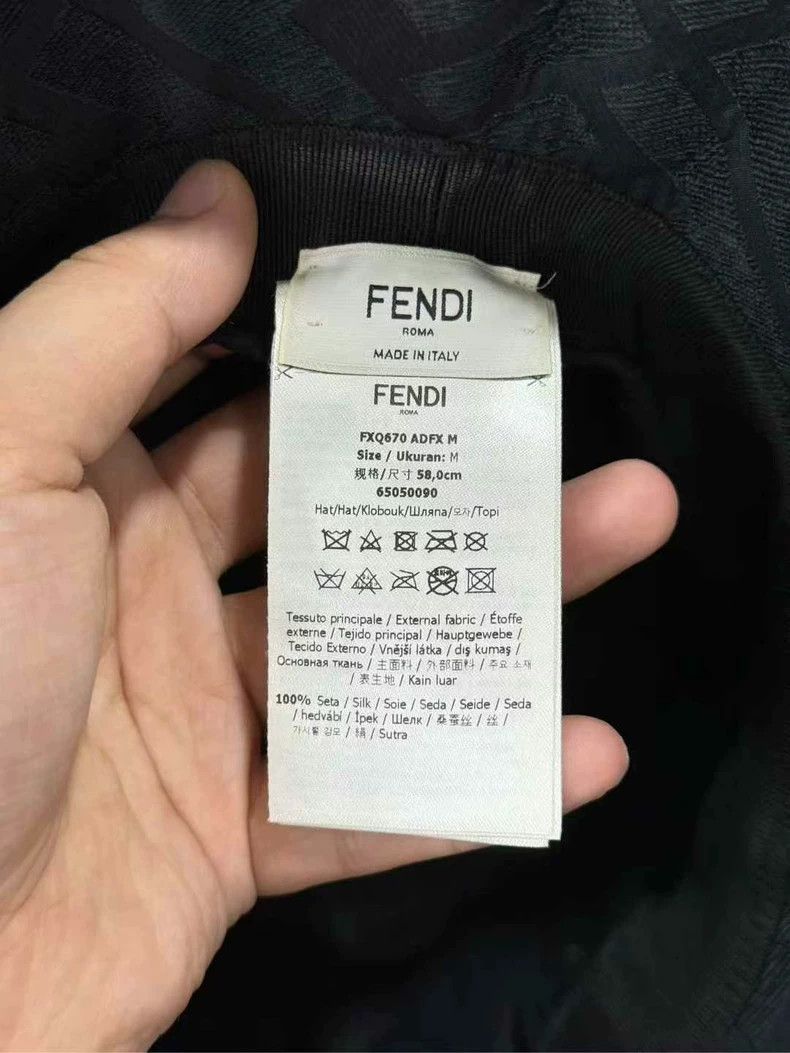 Fendi Fendi Black Monogram Fisherman Hat Size ONE SIZE - 4 Thumbnail
