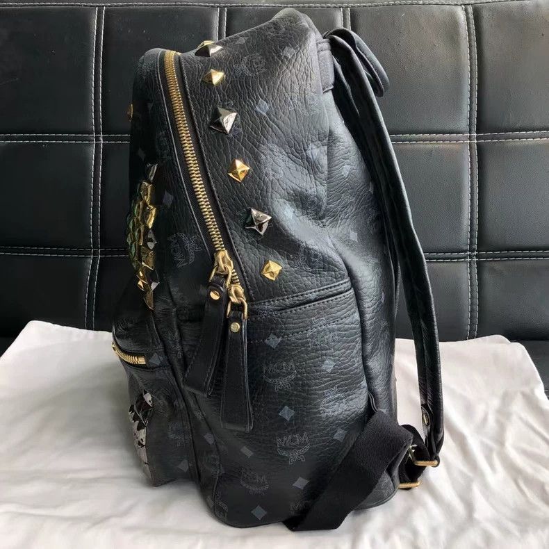MCM MCM Black Studded Limited Edition Backpack Size ONE SIZE - 4 Thumbnail